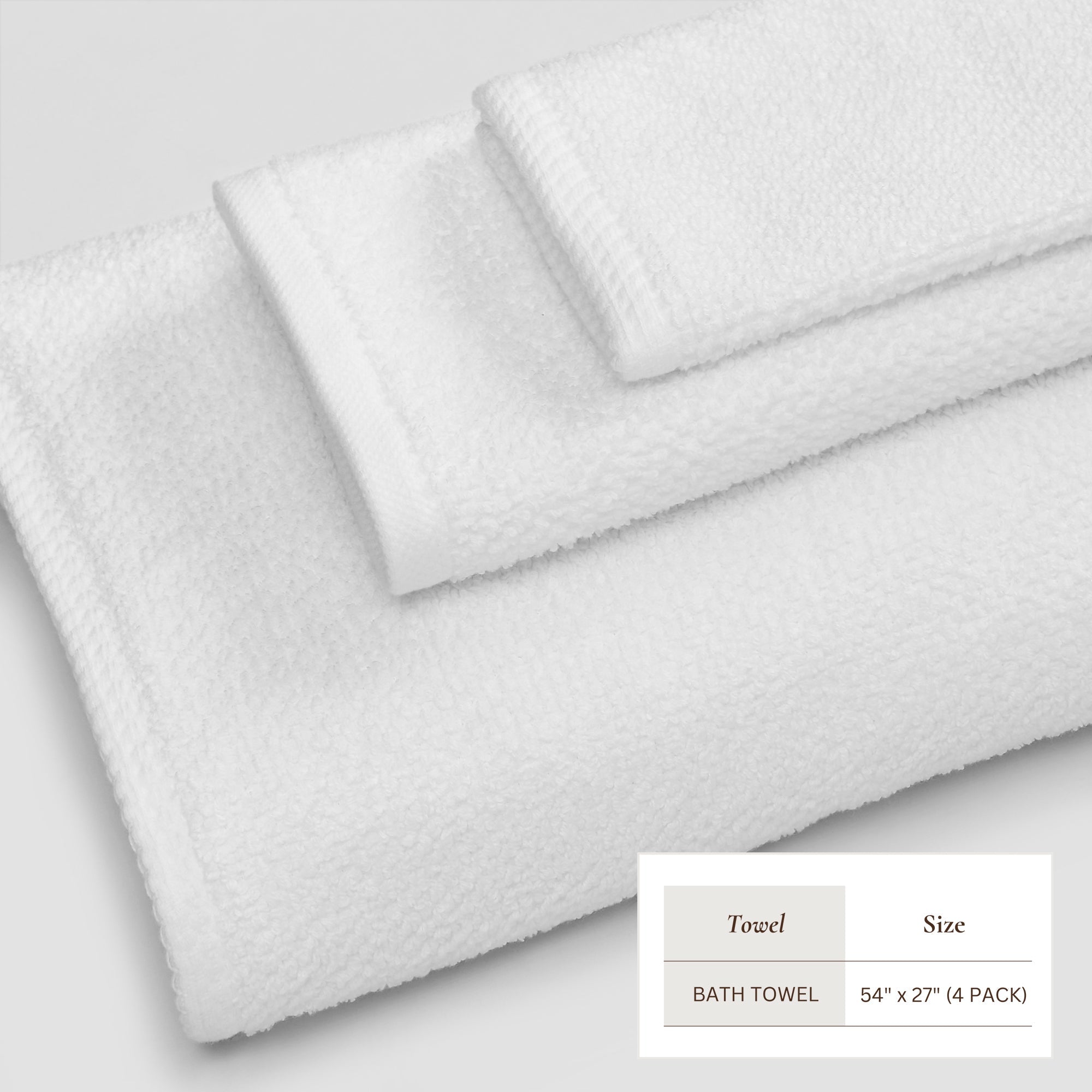 Cotton Textured Bath Towel Set