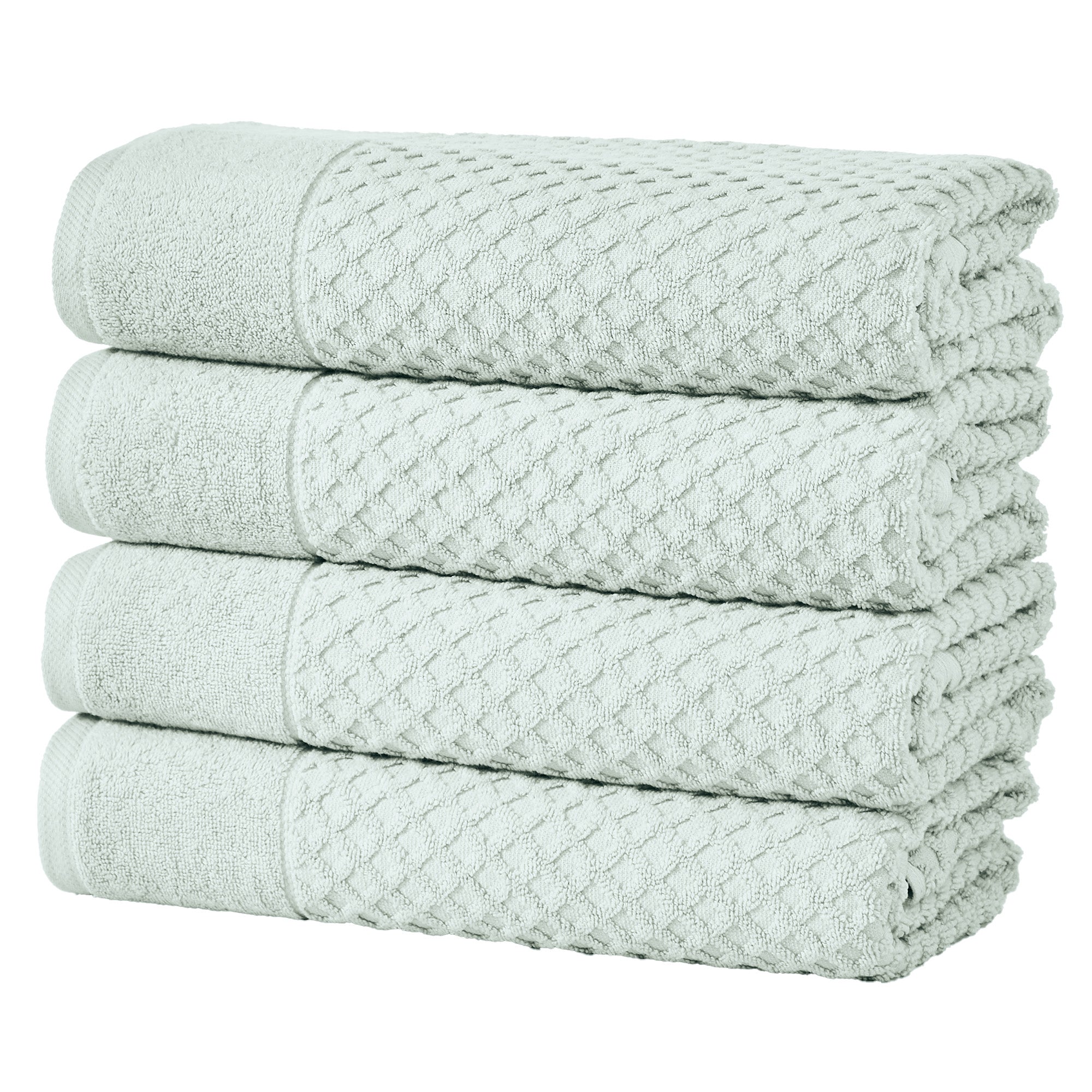 Cotton Diamond Waffle Weave Bath Towel Set