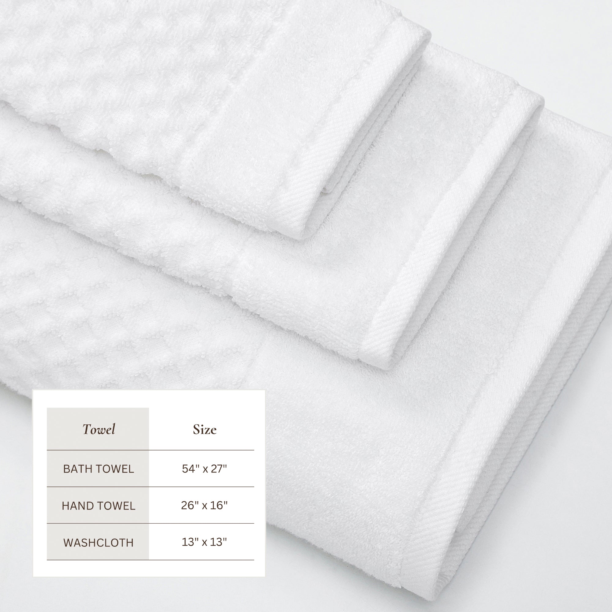 Cotton Diamond Waffle Weave Bath Towel Set