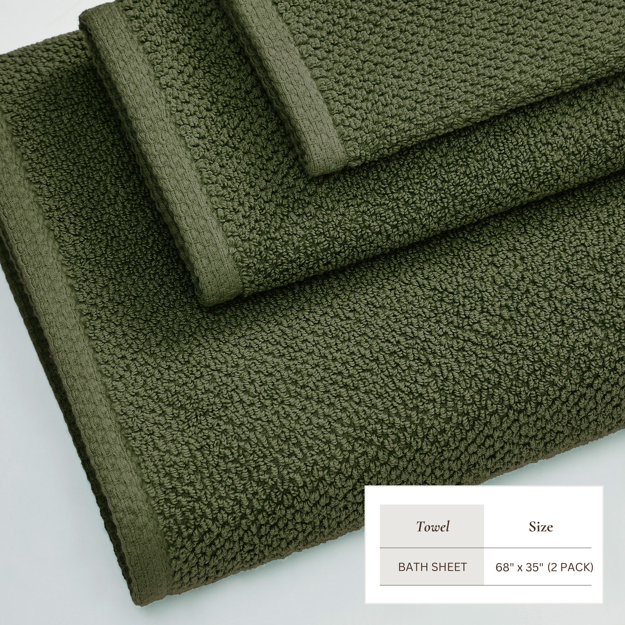 Cotton Textured Bath Towel Set