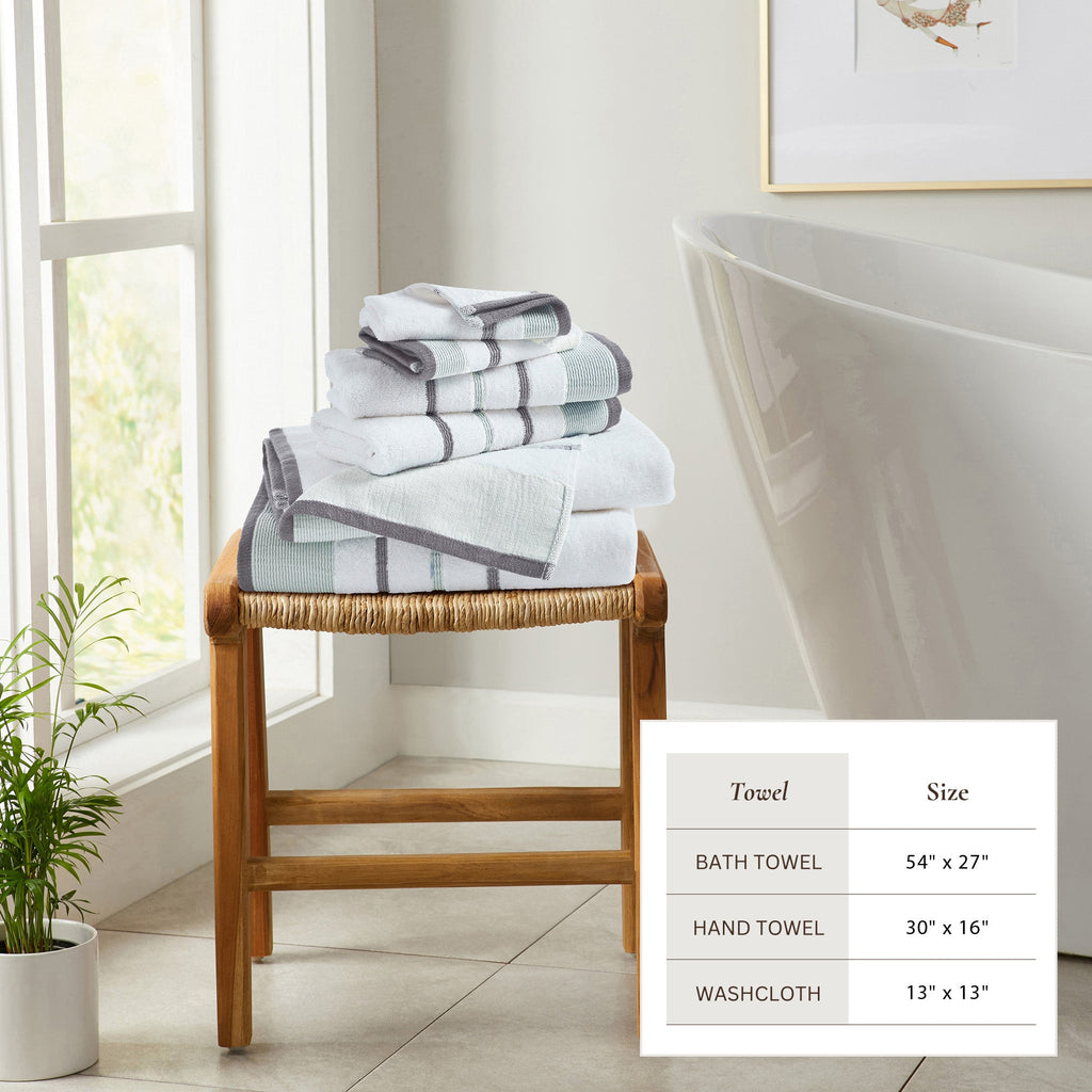 Decorative Cotton Stripe Bath Towel Set
