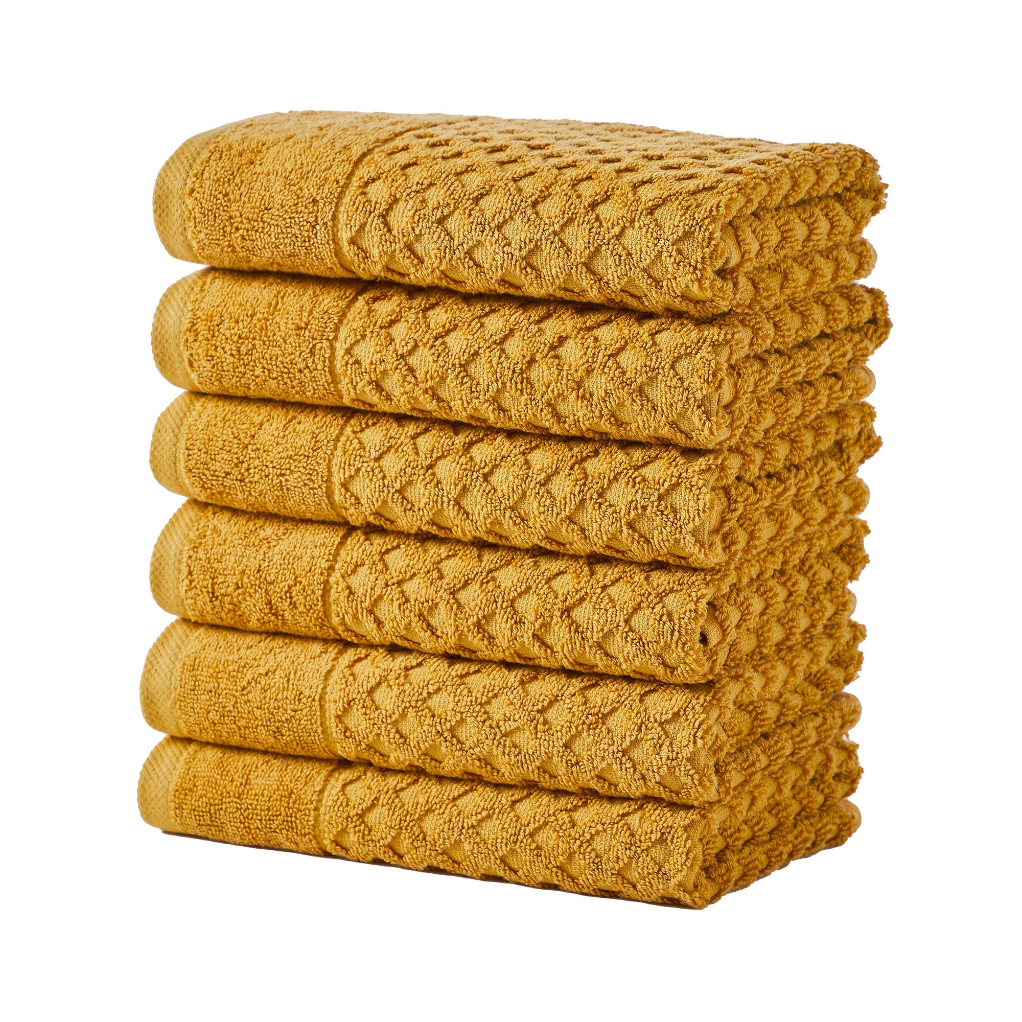 Cotton Diamond Waffle Weave Bath Towel Set