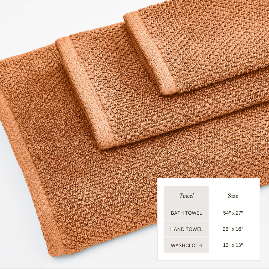 Cotton Textured Bath Towel Set