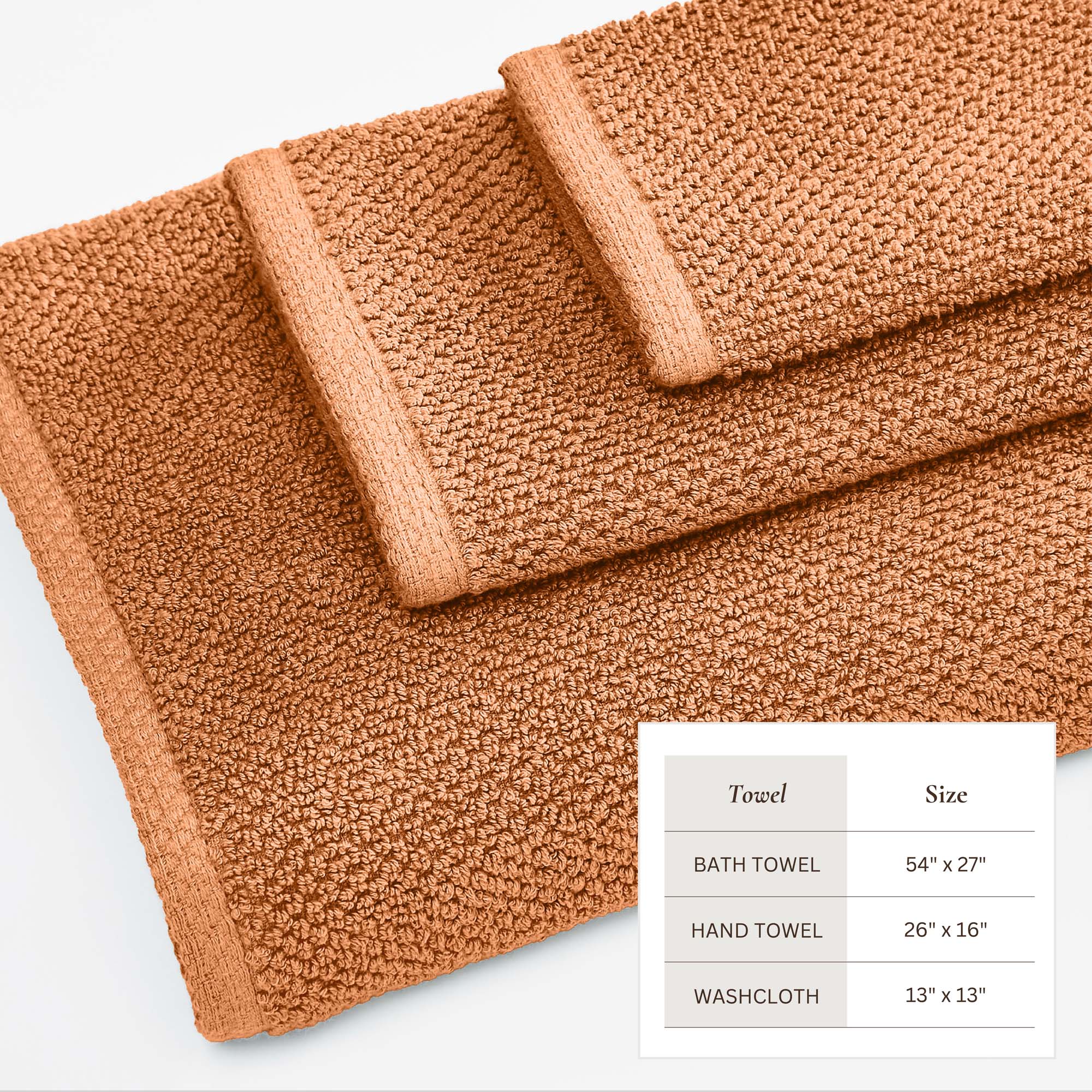 Cotton Textured Bath Towel Set