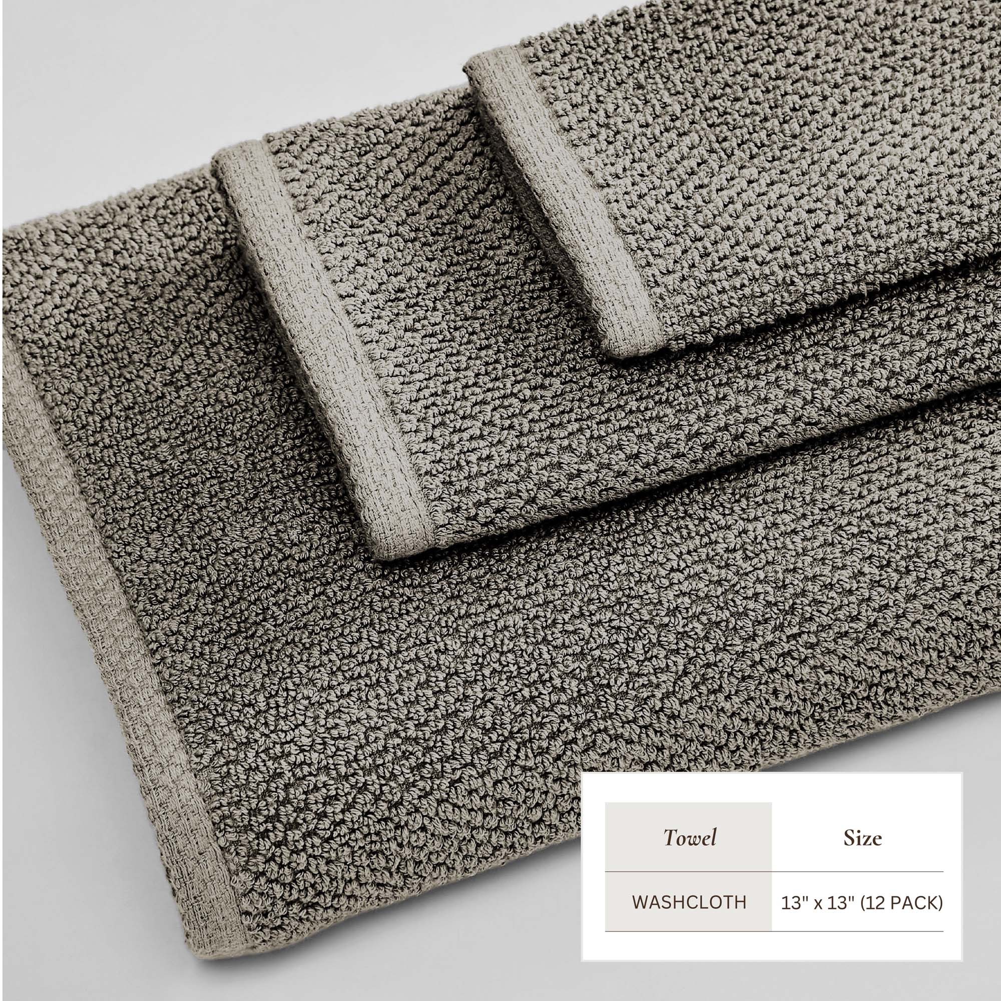 Cotton Textured Bath Towel Set