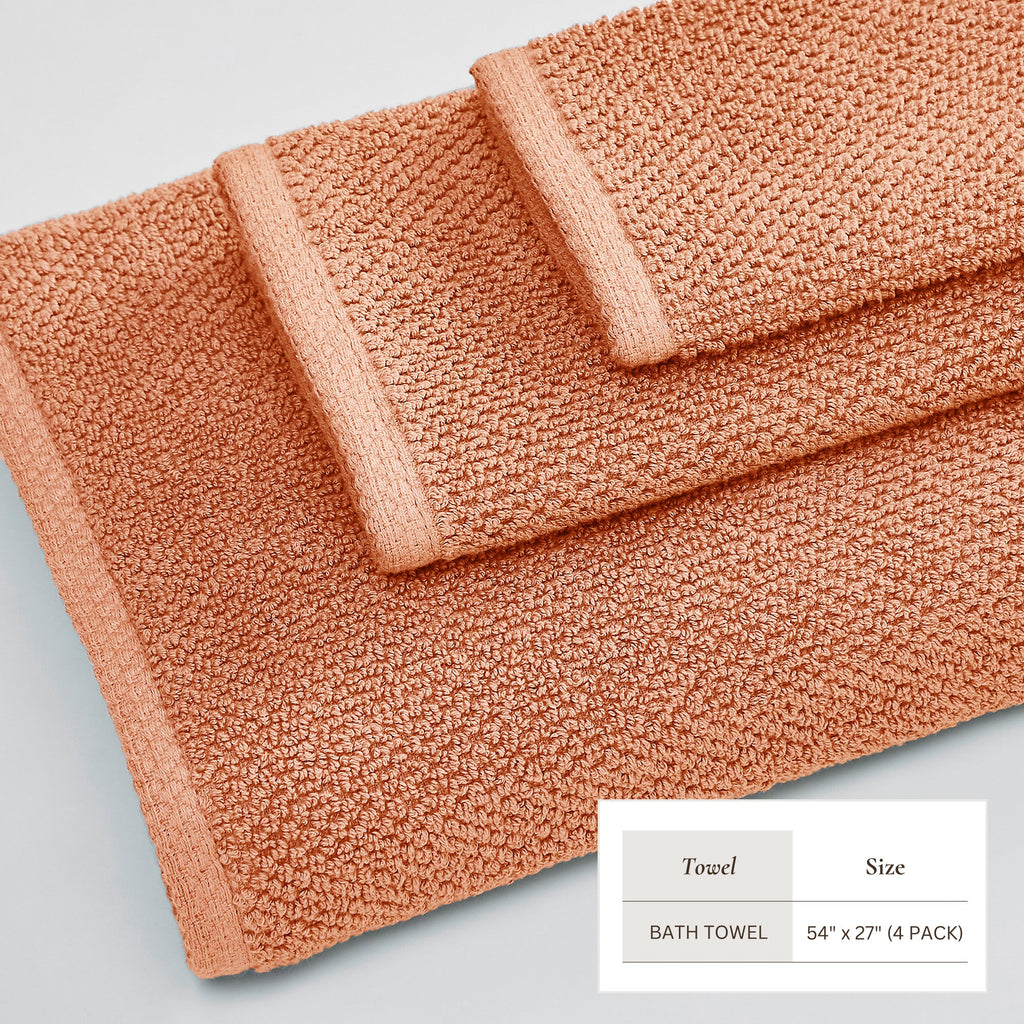 Cotton Textured Bath Towel Set
