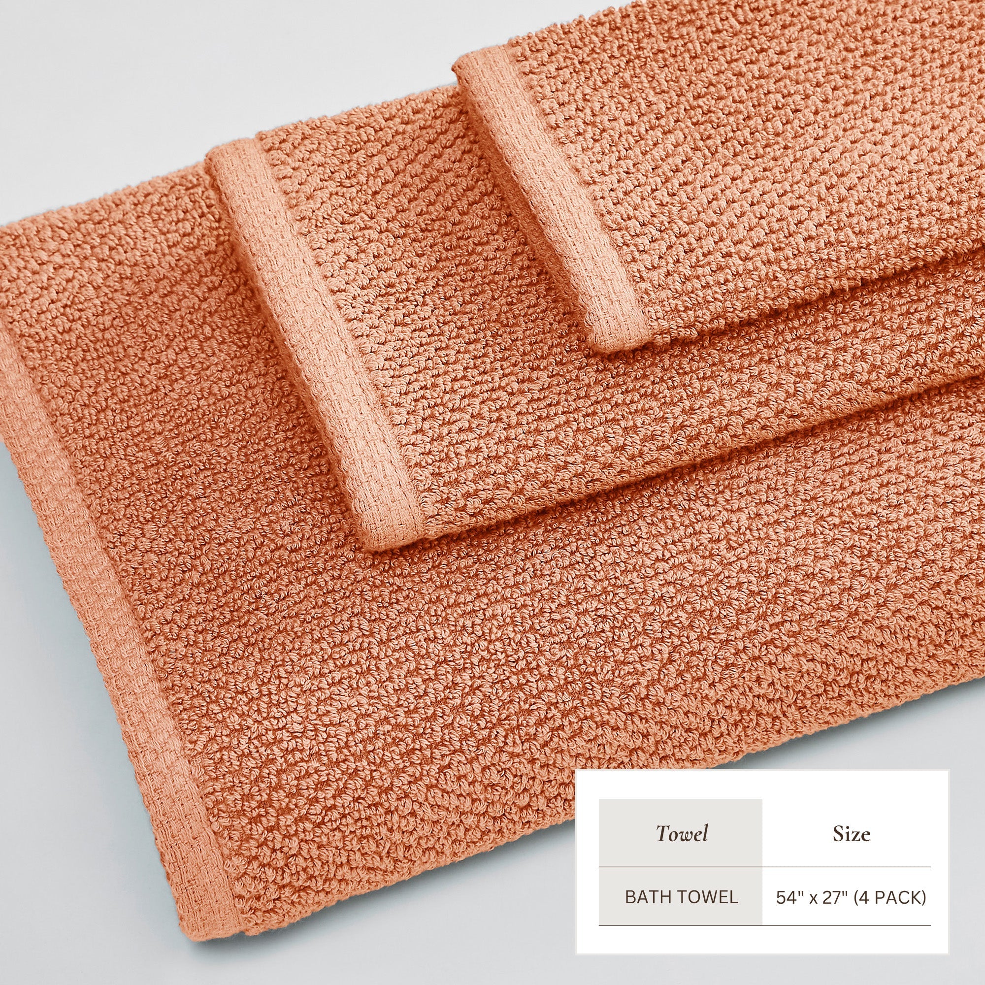Cotton Textured Bath Towel Set