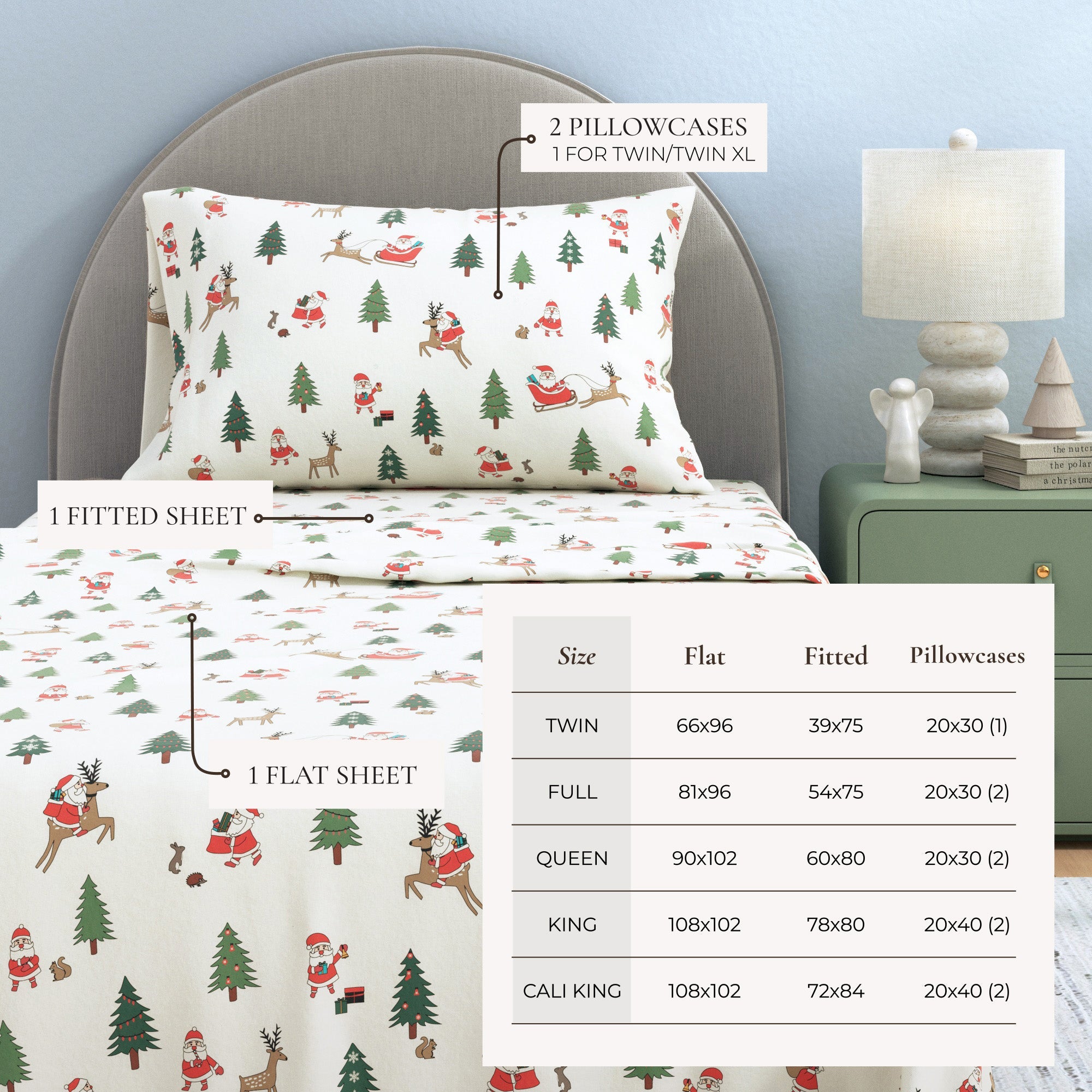 Turkish Cotton Christmas Flannel Sheet