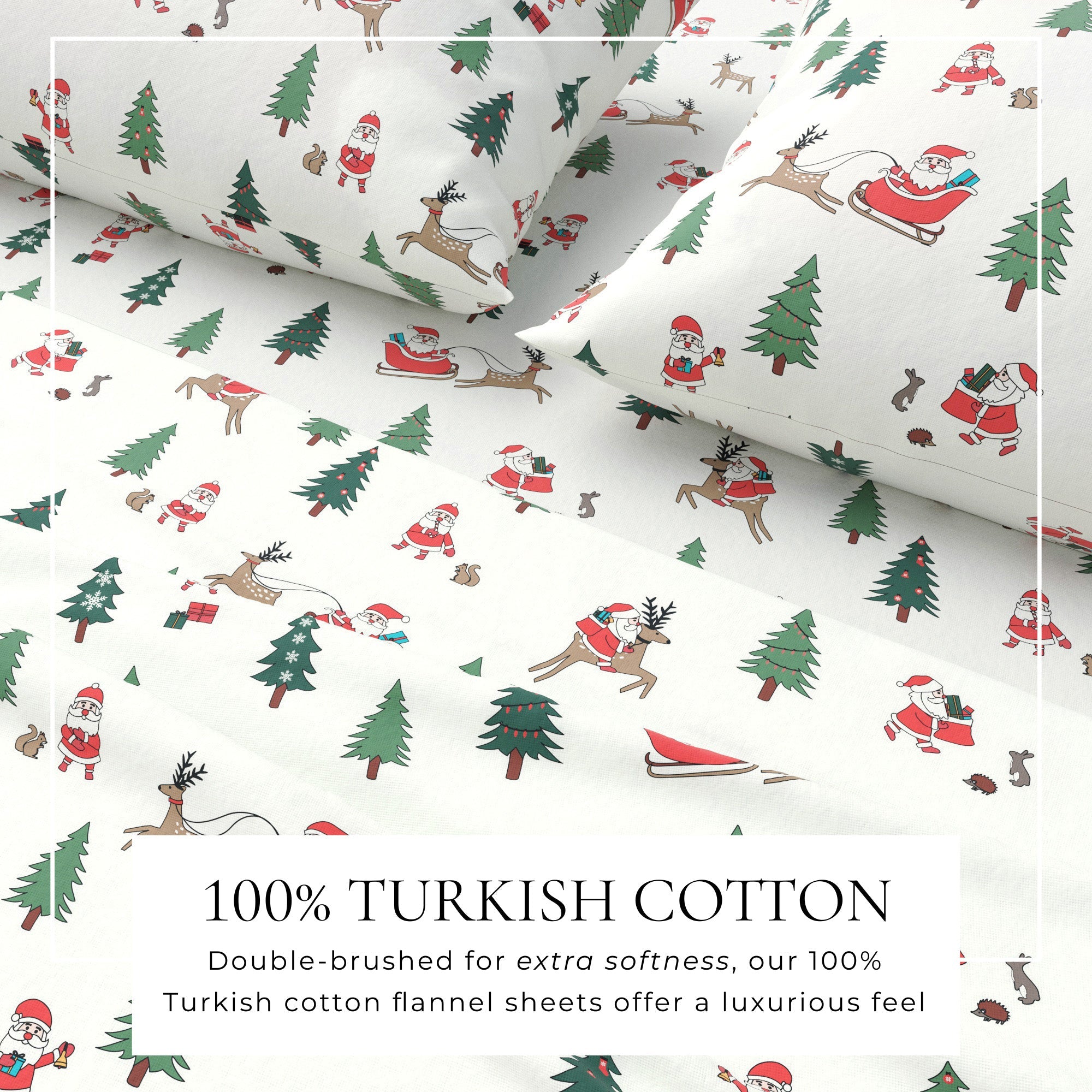 Turkish Cotton Christmas Flannel Sheet