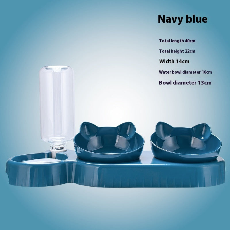 3-in-1 Pet Feeding Station with Auto Water Bowl