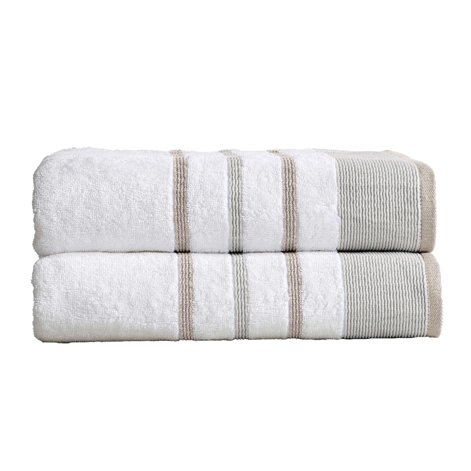 Decorative Cotton Stripe Bath Towel Set