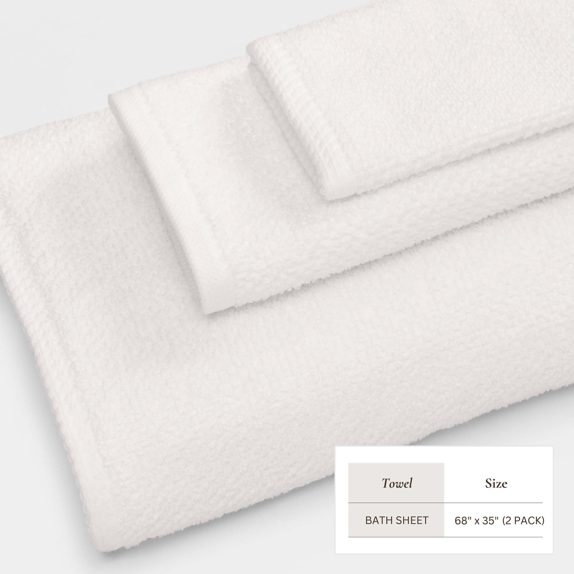 Cotton Textured Bath Towel Set