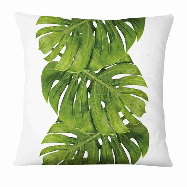 Fresh Green Leaves Digital Printed Pillowcase