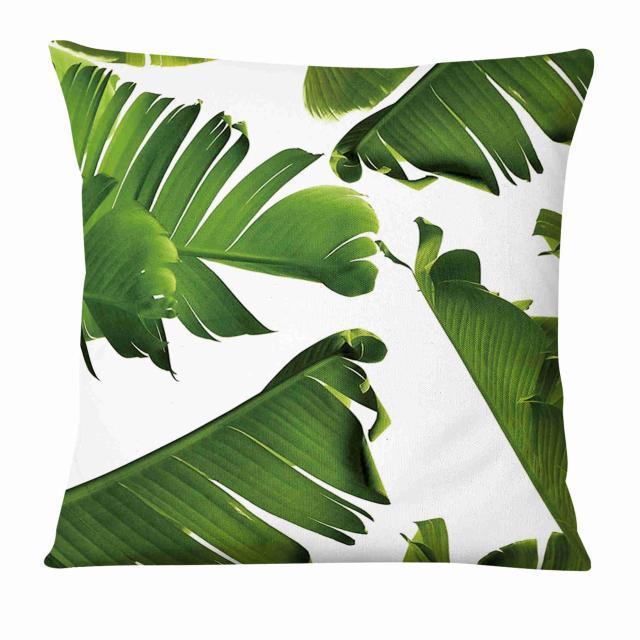 Fresh Green Leaves Digital Printed Pillowcase