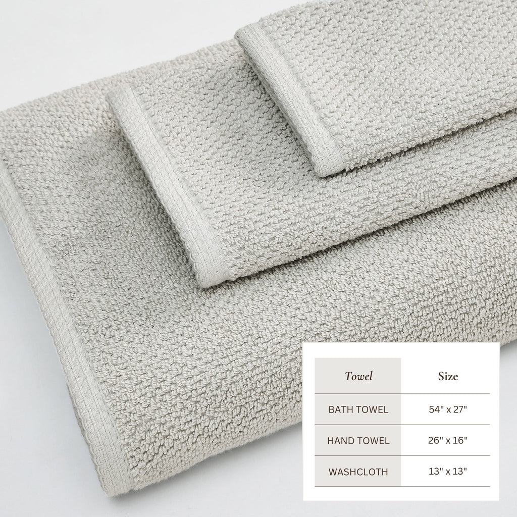 Cotton Textured Bath Towel Set