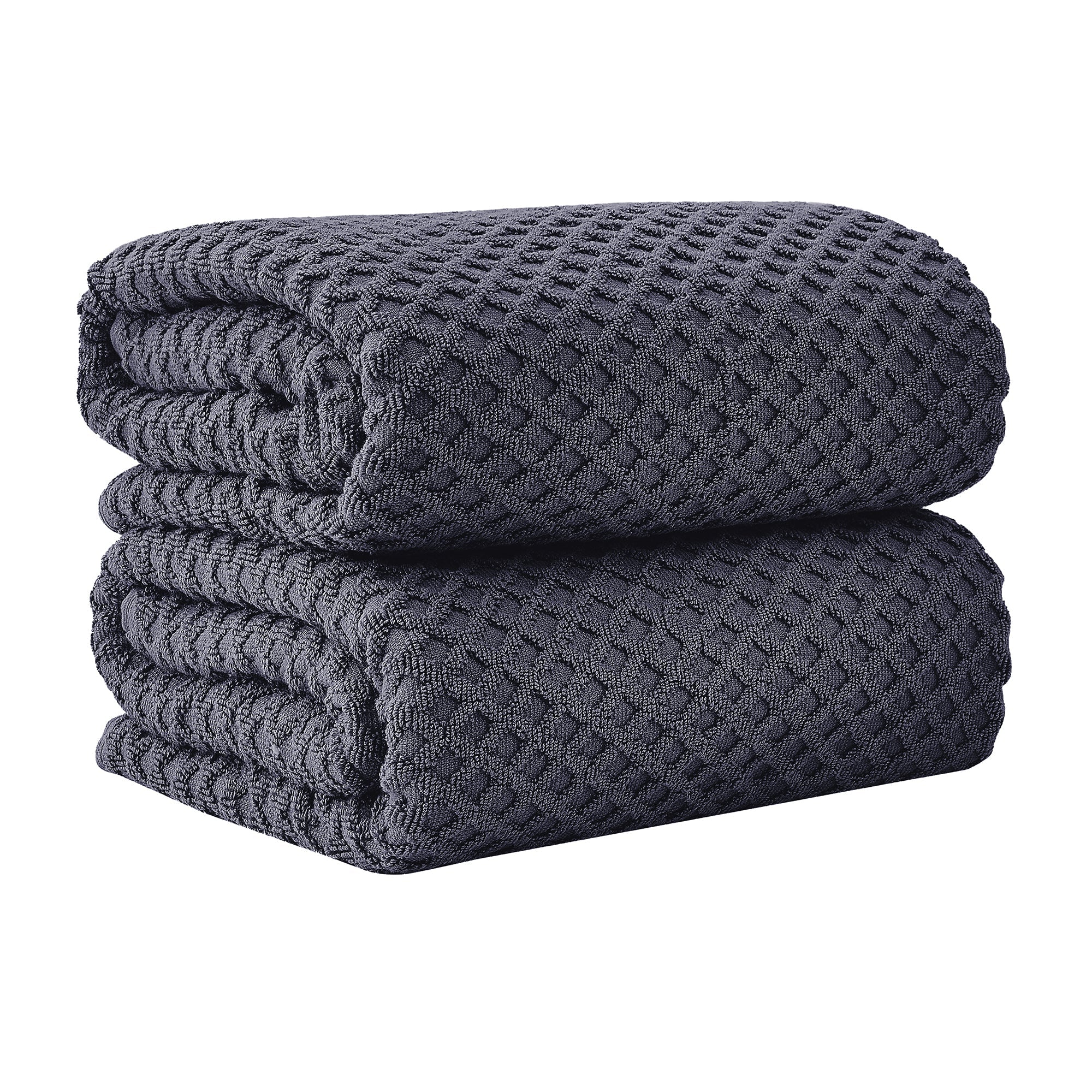 Cotton Diamond Waffle Weave Bath Towel Set