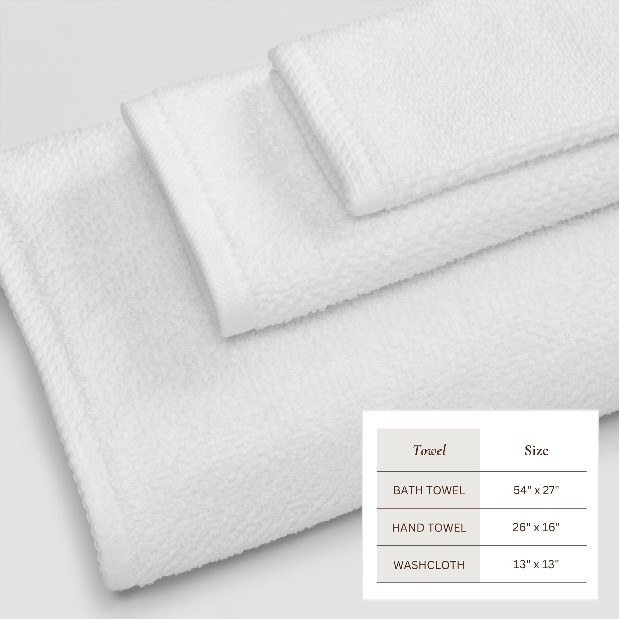 Cotton Textured Bath Towel Set