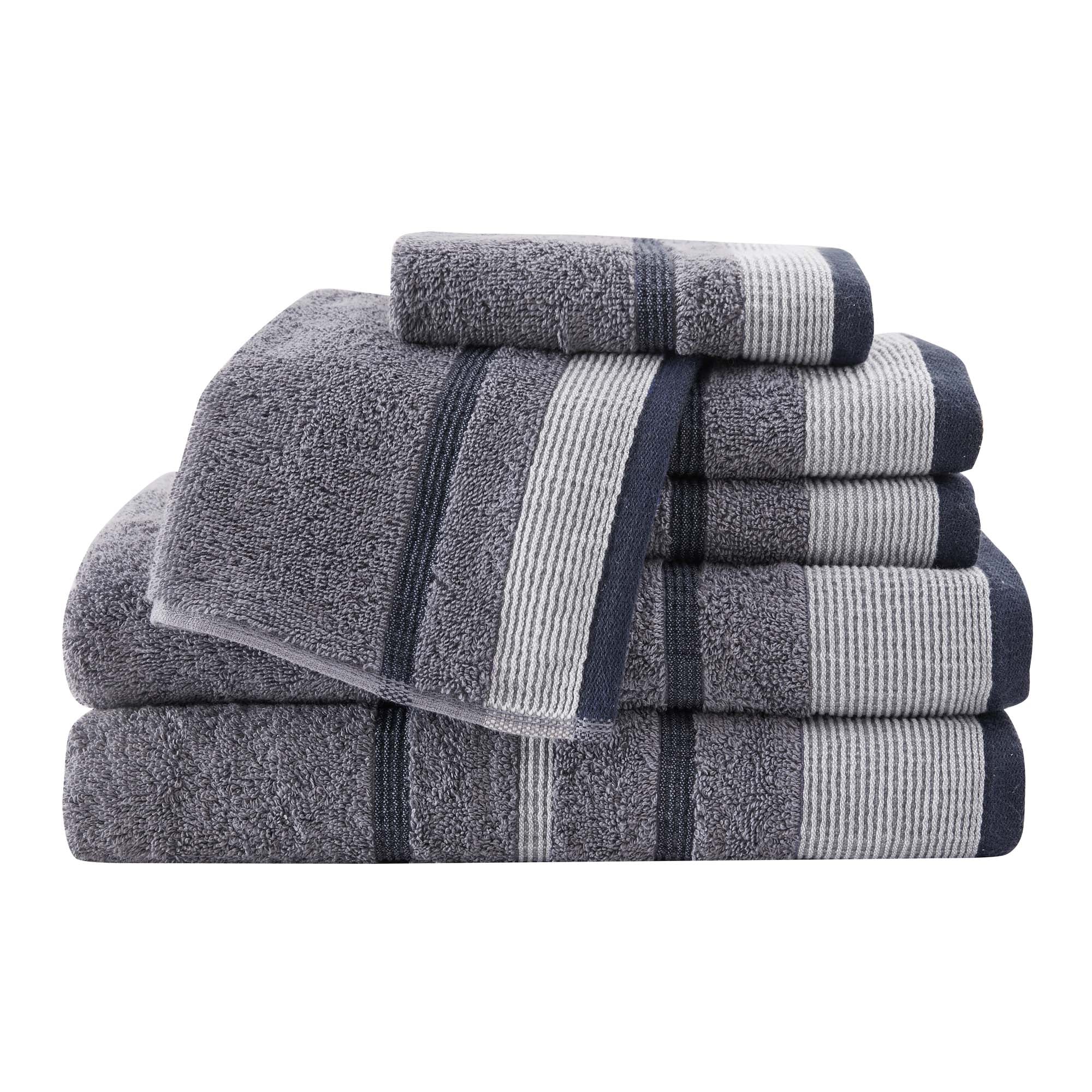 Decorative Cotton Stripe Bath Towel Set