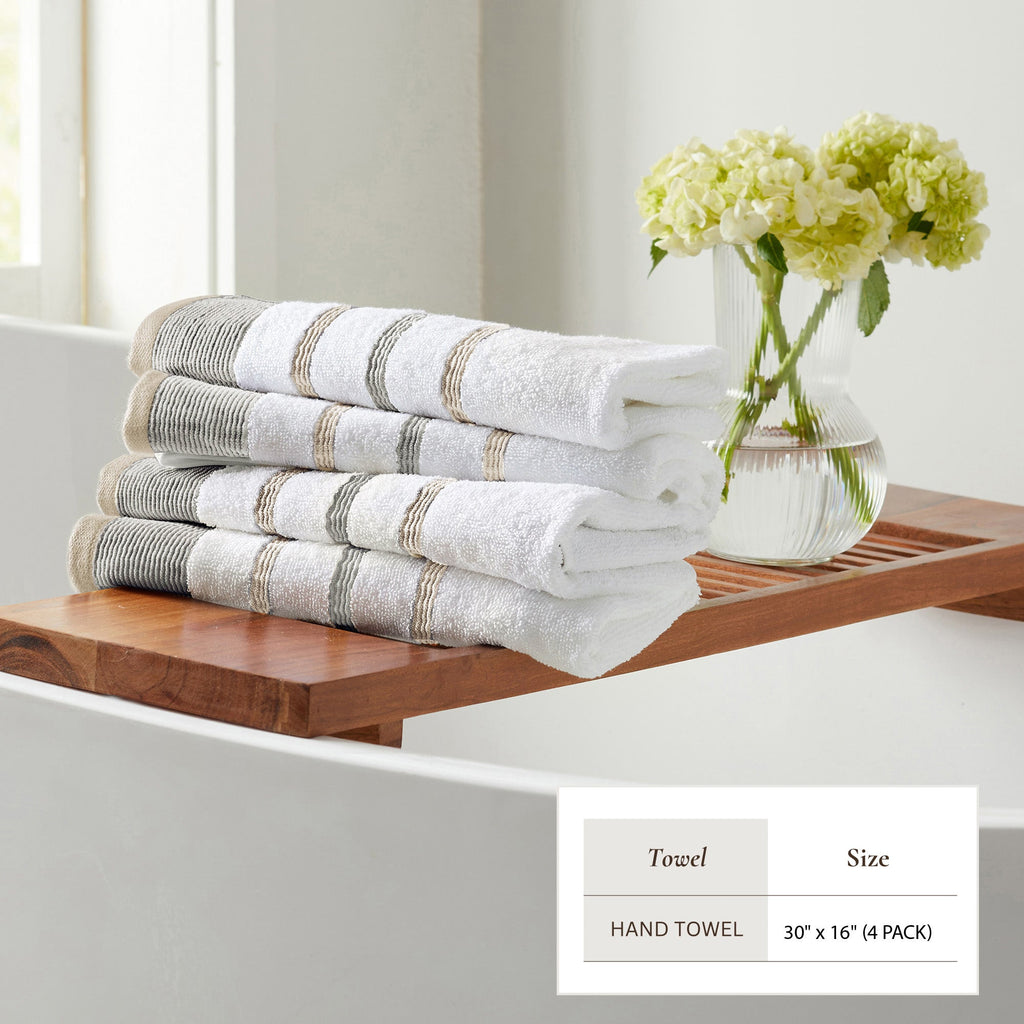 Decorative Cotton Stripe Bath Towel Set
