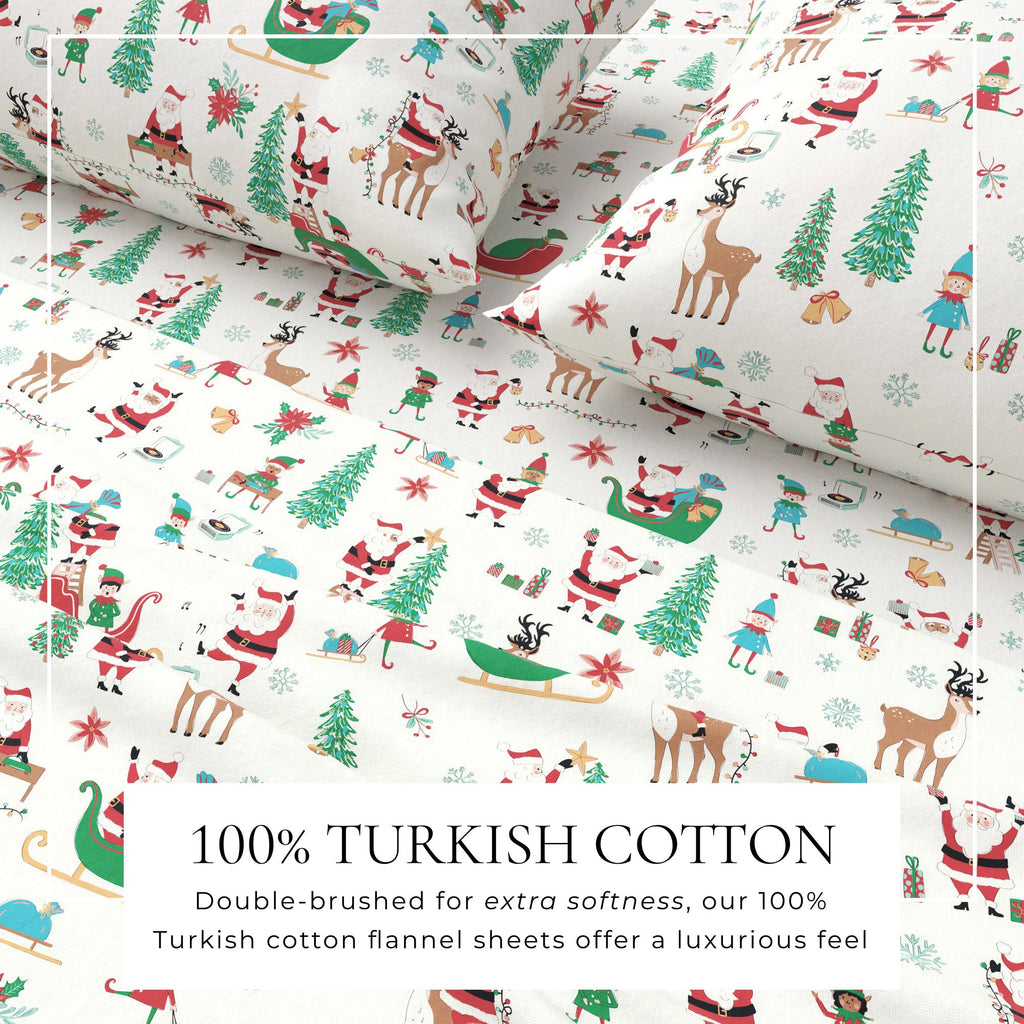 Turkish Cotton Christmas Flannel Sheet