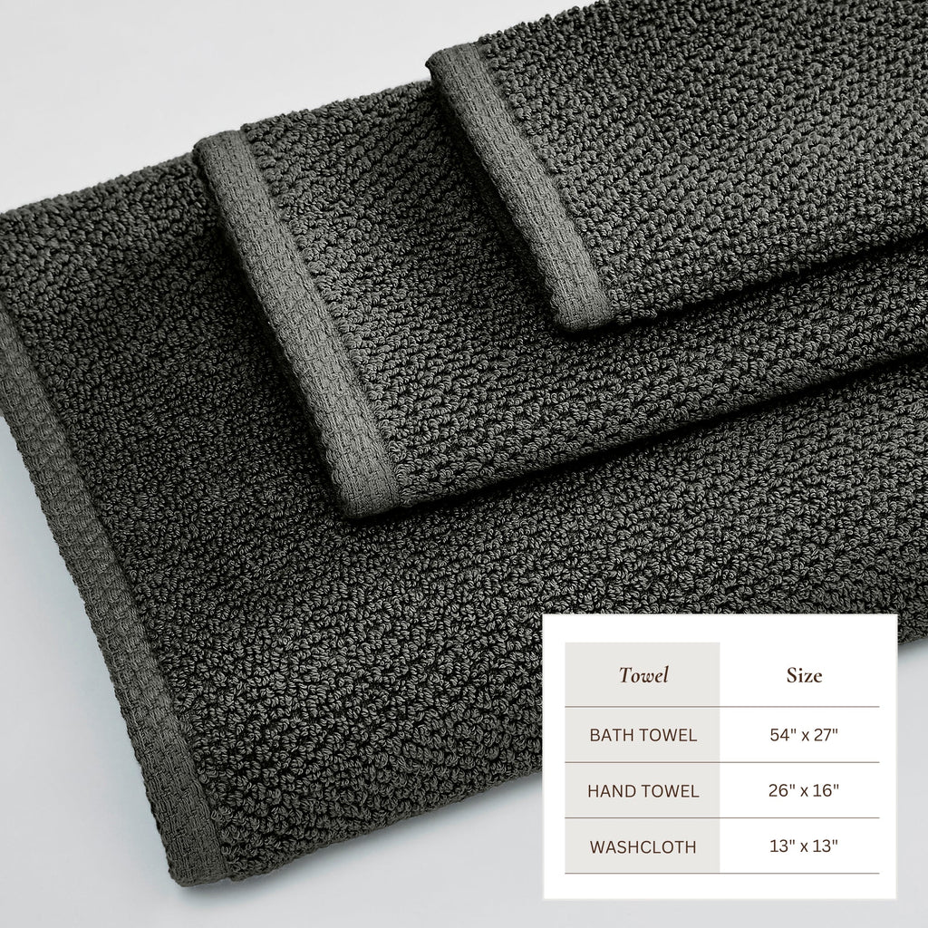 Cotton Textured Bath Towel Set
