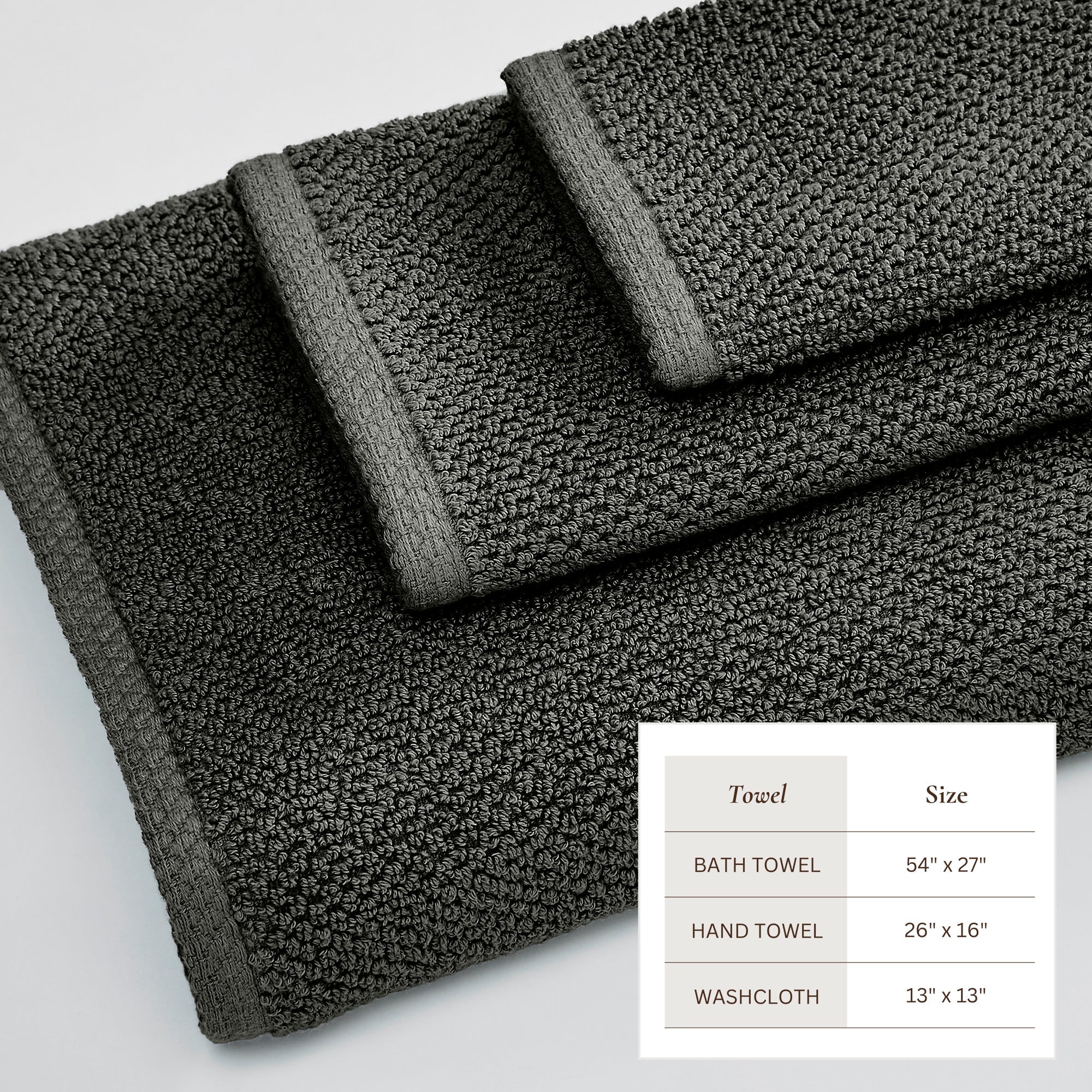 Cotton Textured Bath Towel Set