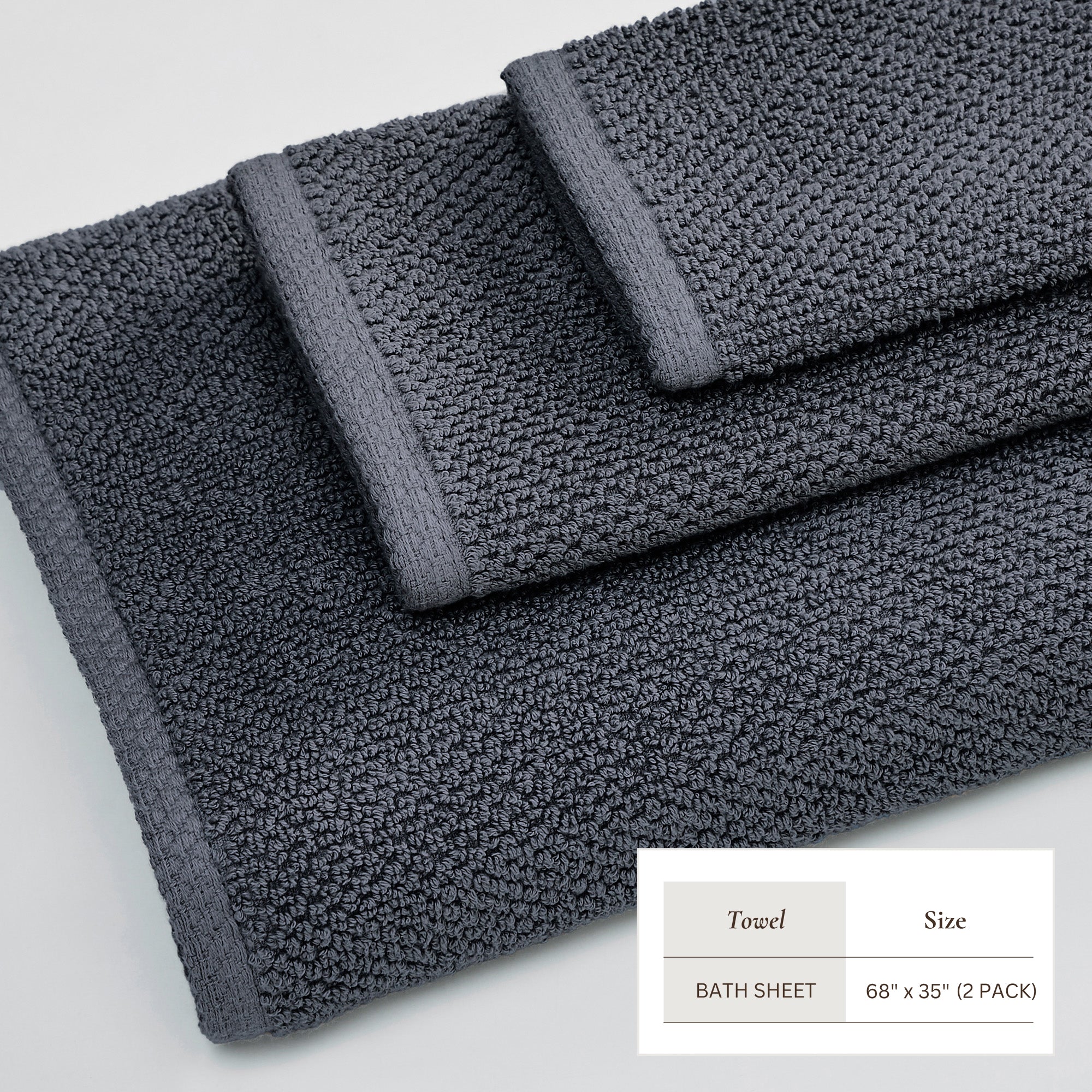 Cotton Textured Bath Towel Set