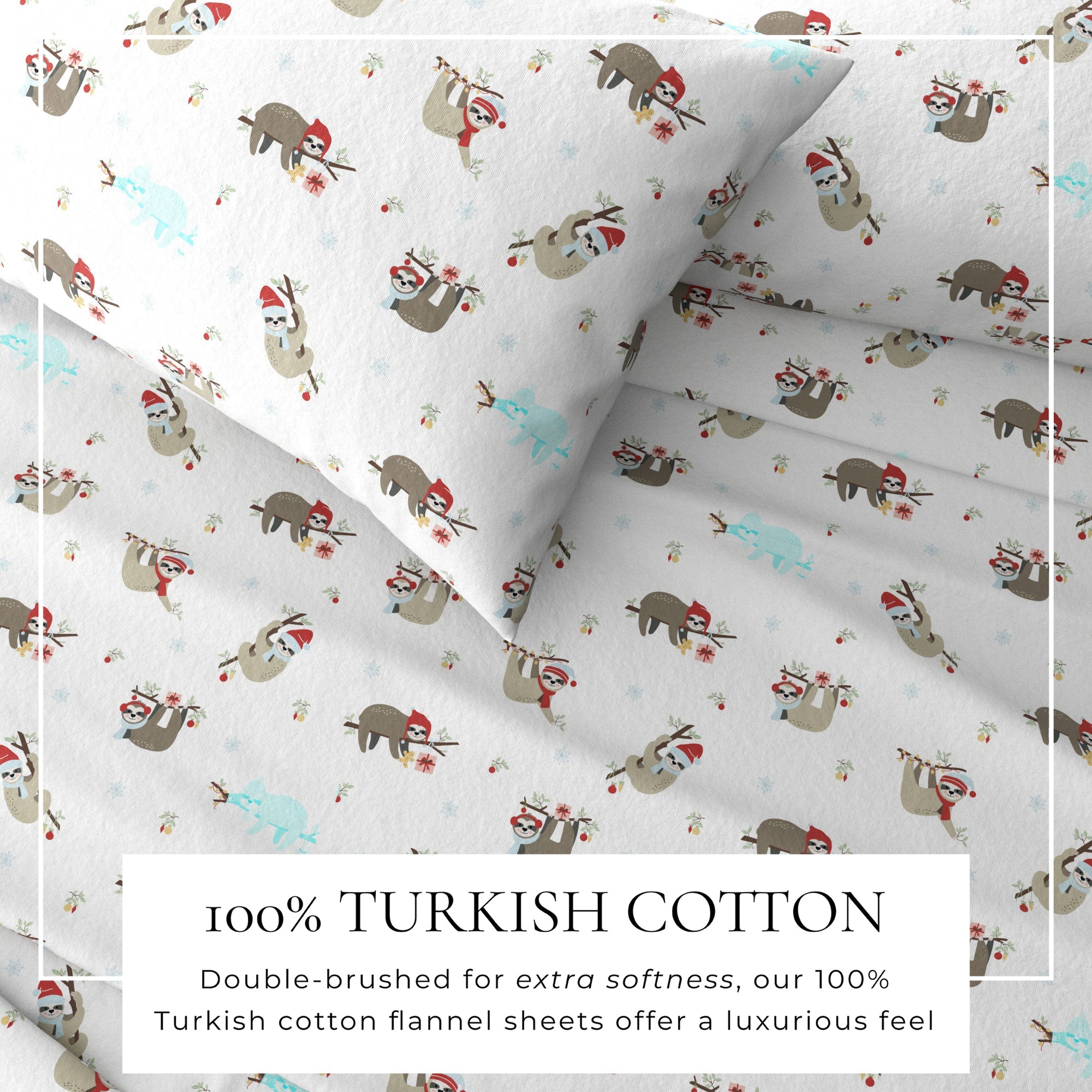 Turkish Cotton Christmas Flannel Sheet