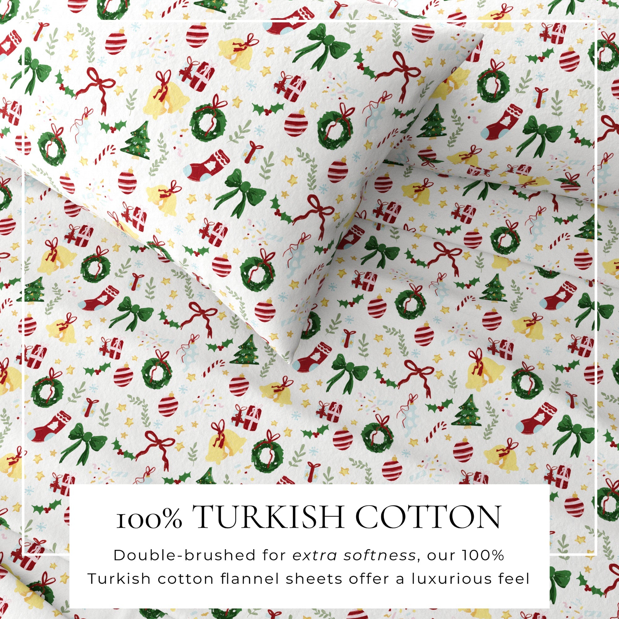 Turkish Cotton Christmas Flannel Sheet