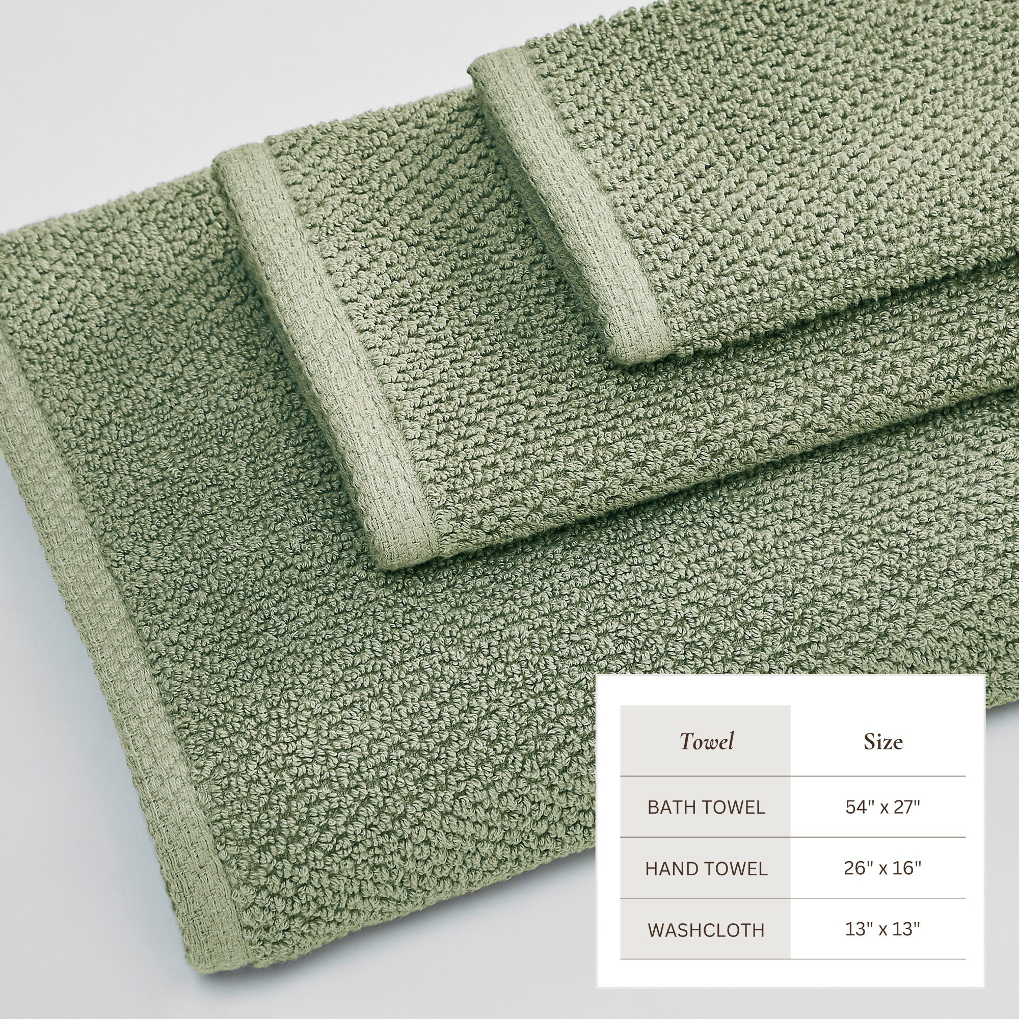 Cotton Textured Bath Towel Set