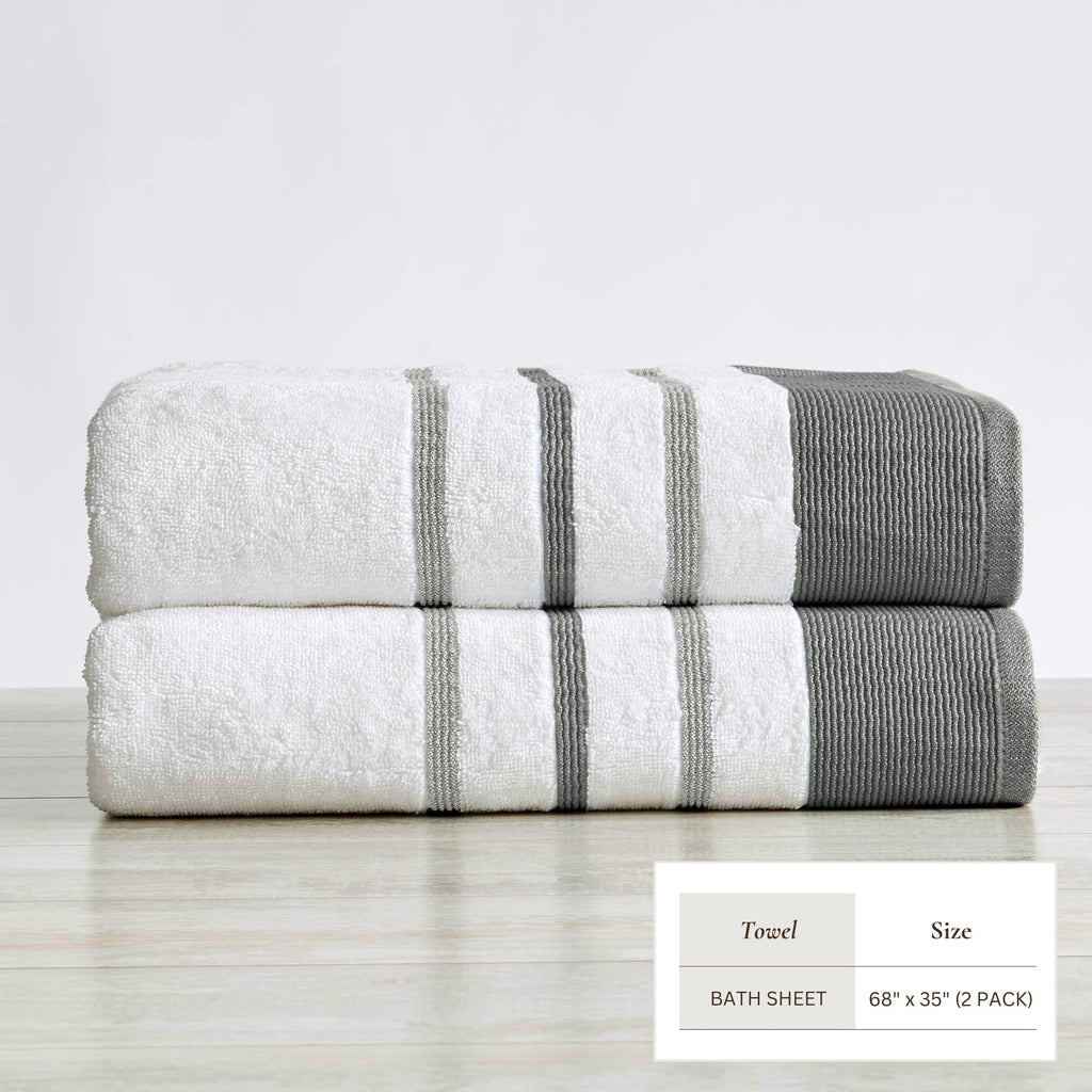 Decorative Cotton Stripe Bath Towel Set