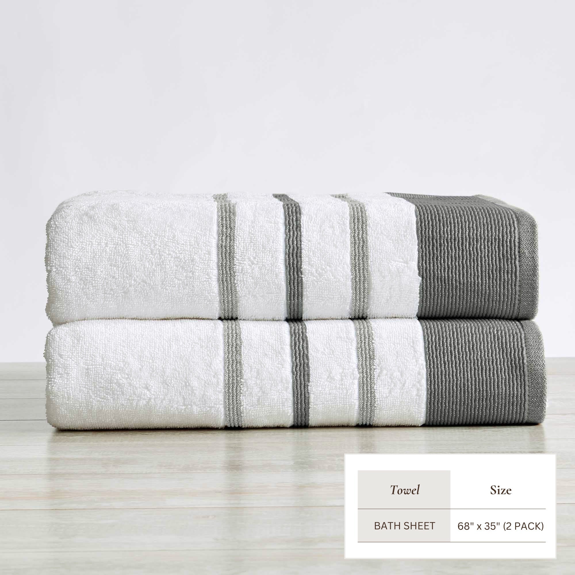 Decorative Cotton Stripe Bath Towel Set
