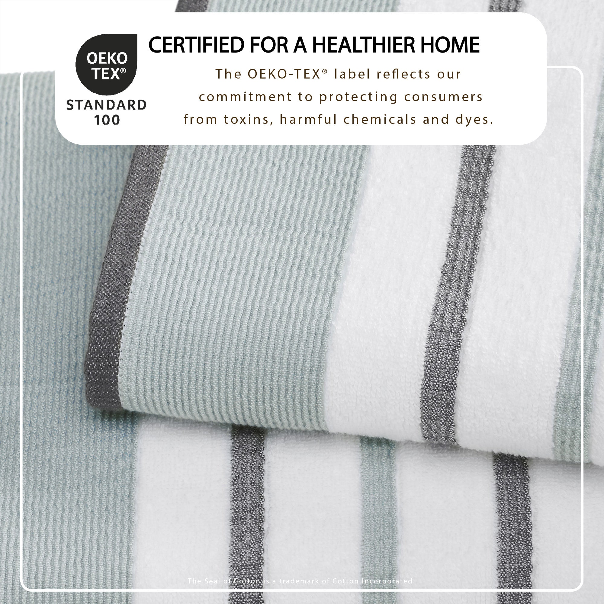 Decorative Cotton Stripe Bath Towel Set