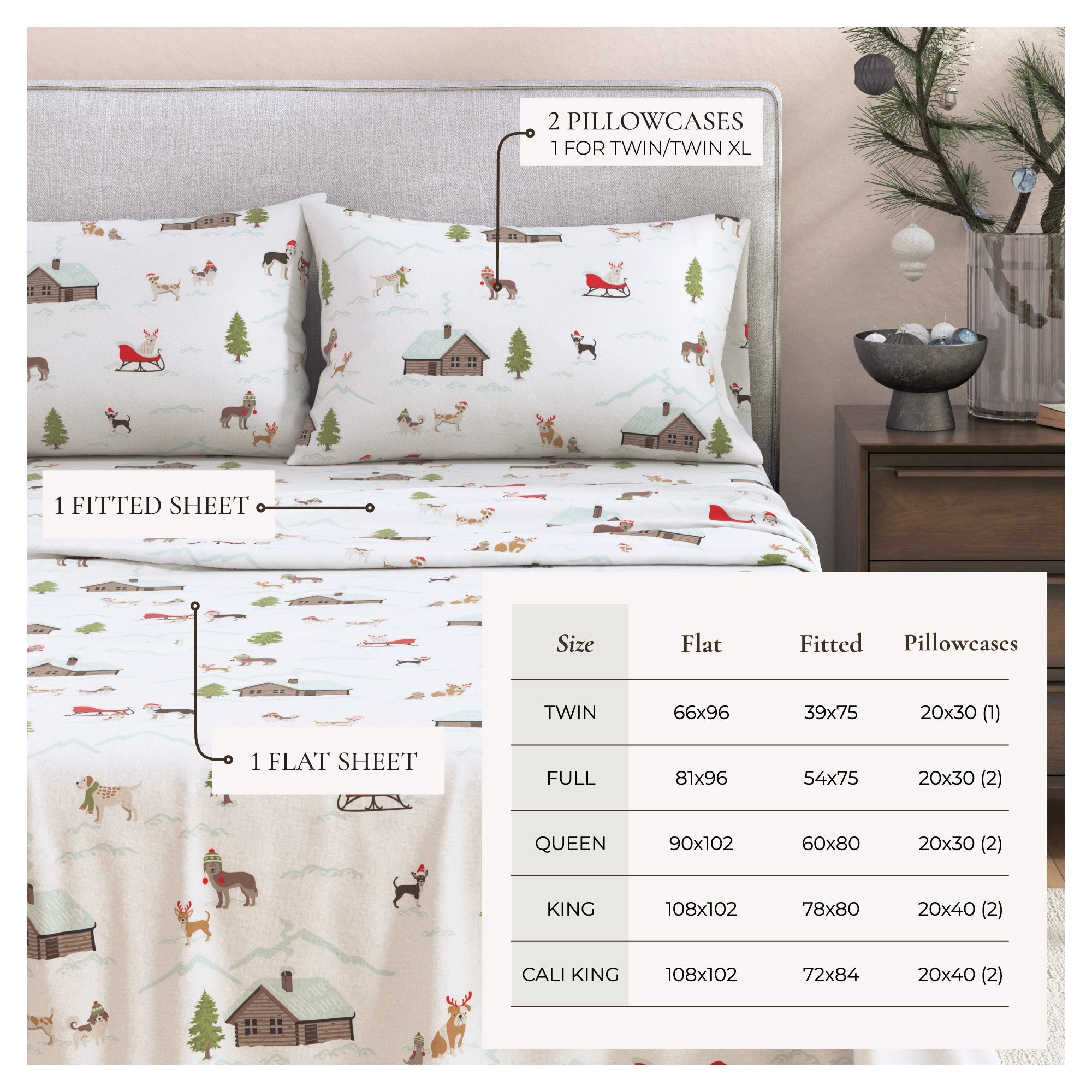 Turkish Cotton Christmas Flannel Sheet