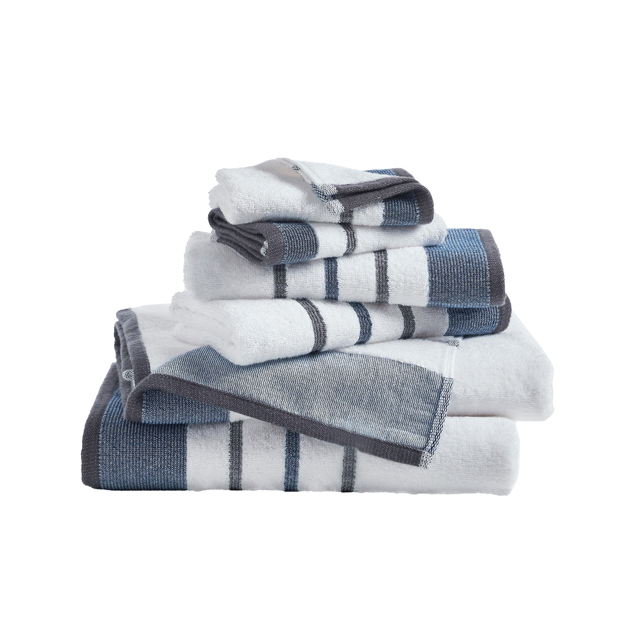 Decorative Cotton Stripe Bath Towel Set