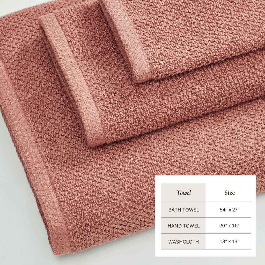 Cotton Textured Bath Towel Set