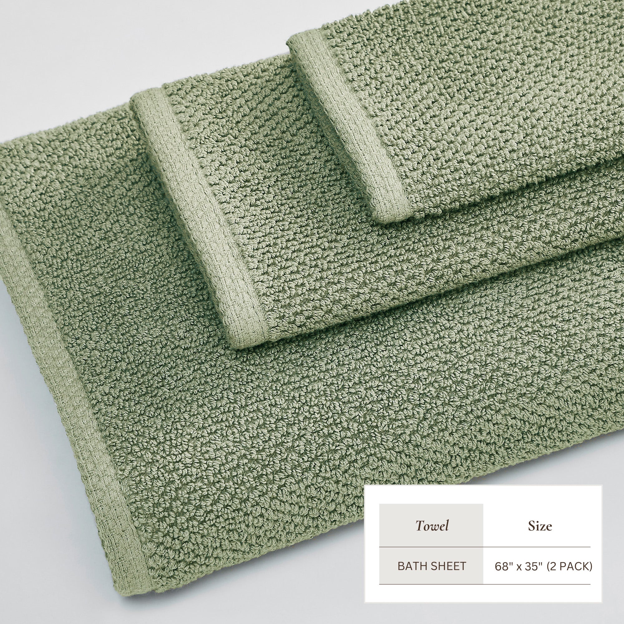 Cotton Textured Bath Towel Set