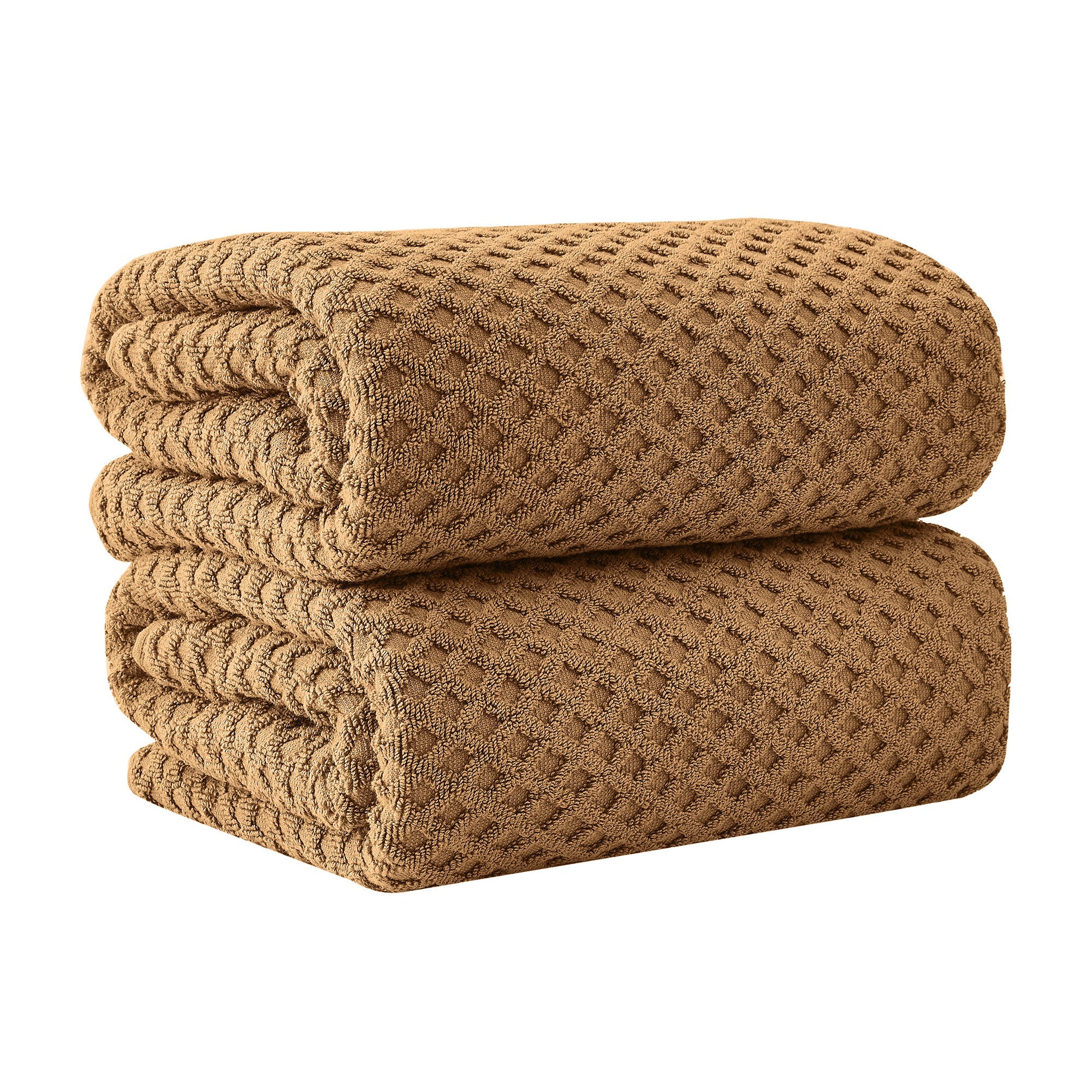 Cotton Diamond Waffle Weave Bath Towel Set