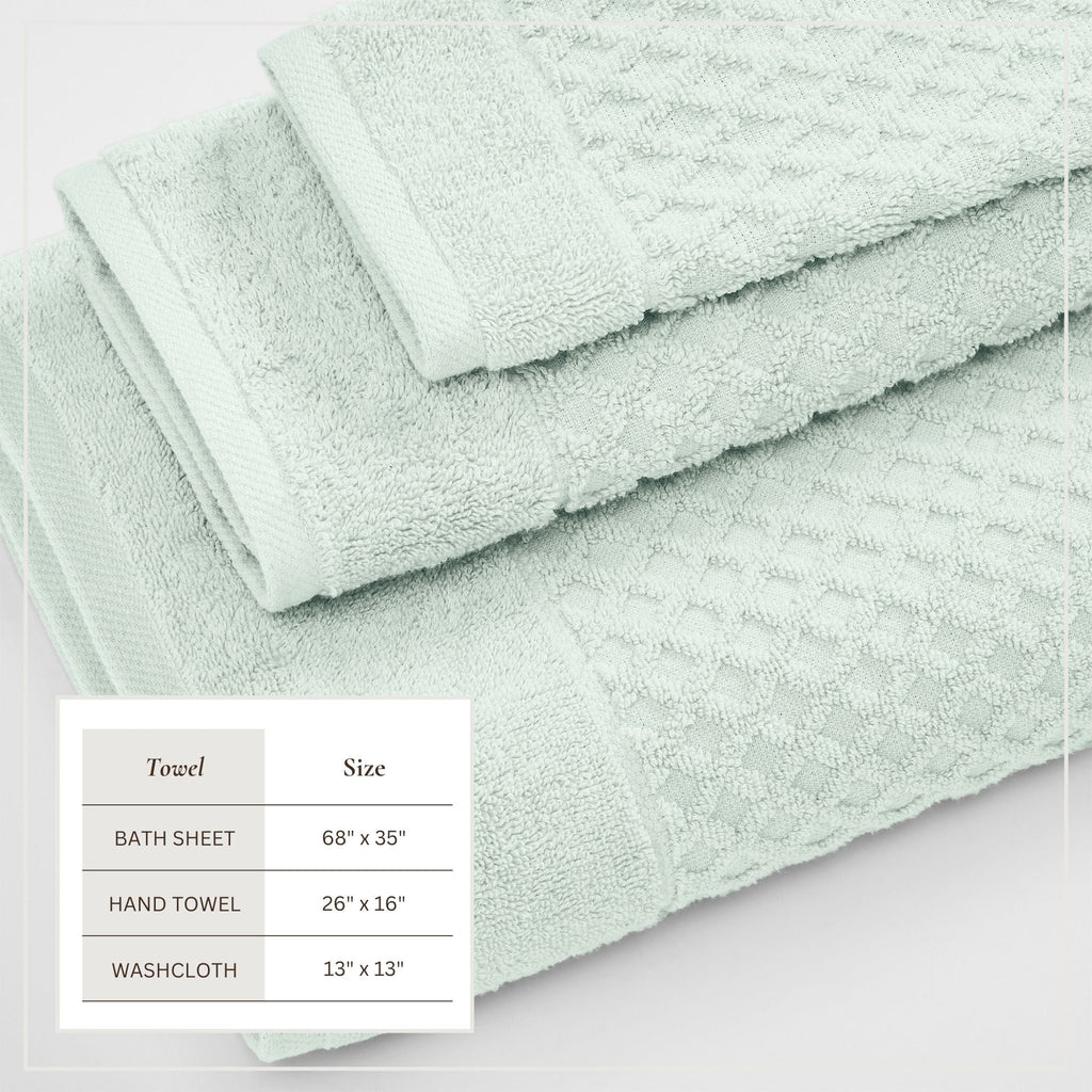 Cotton Diamond Waffle Weave Bath Towel Set