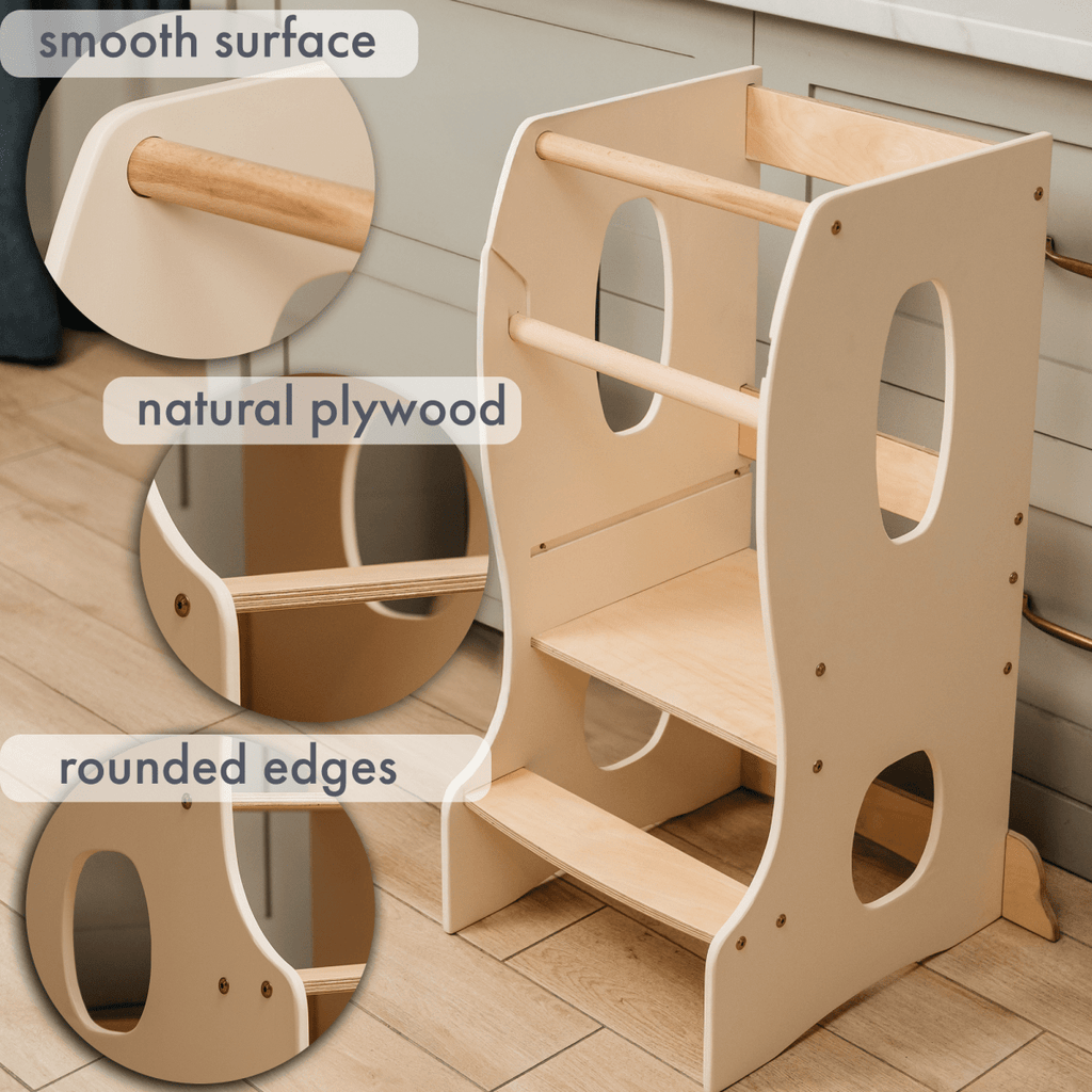 Stable Montessori Tower: Wooden Growing Chair