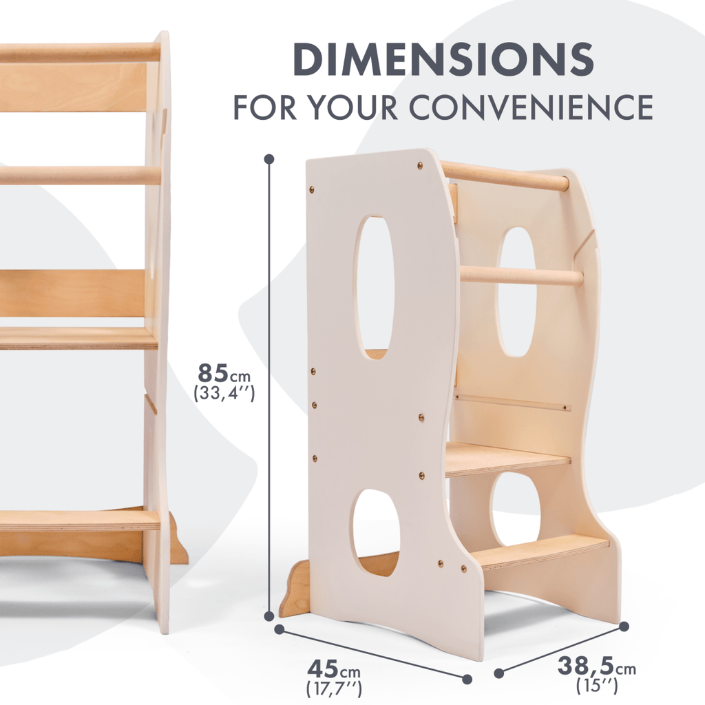 Stable Montessori Tower: Wooden Growing Chair