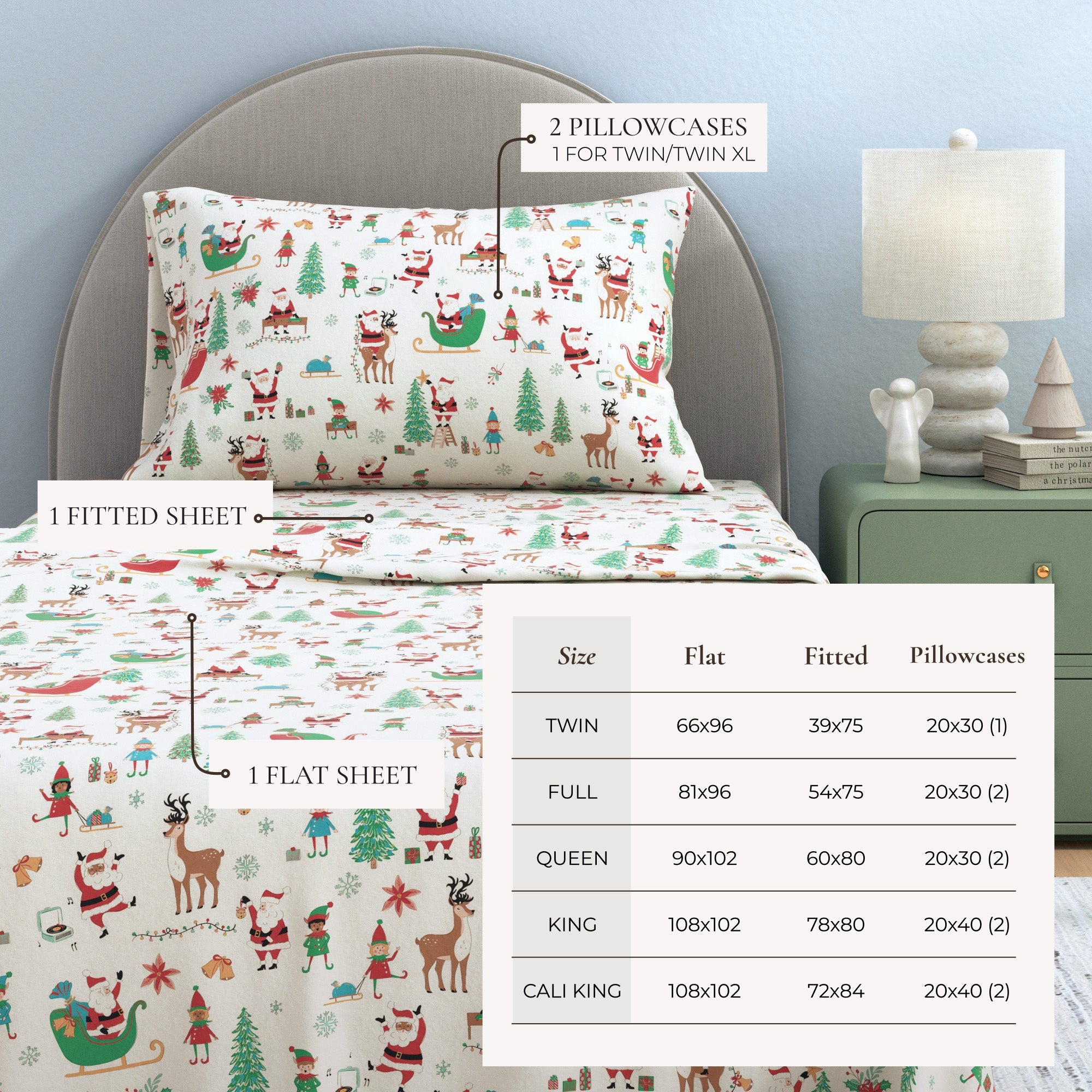 Turkish Cotton Christmas Flannel Sheet