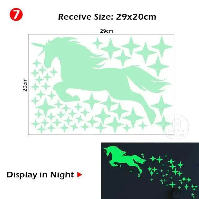 New Amazing Luminous Moon and Stars Wall Stickers for kid's room.