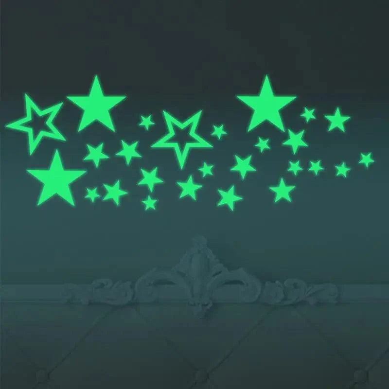 New Amazing Luminous Moon and Stars Wall Stickers for kid's room.