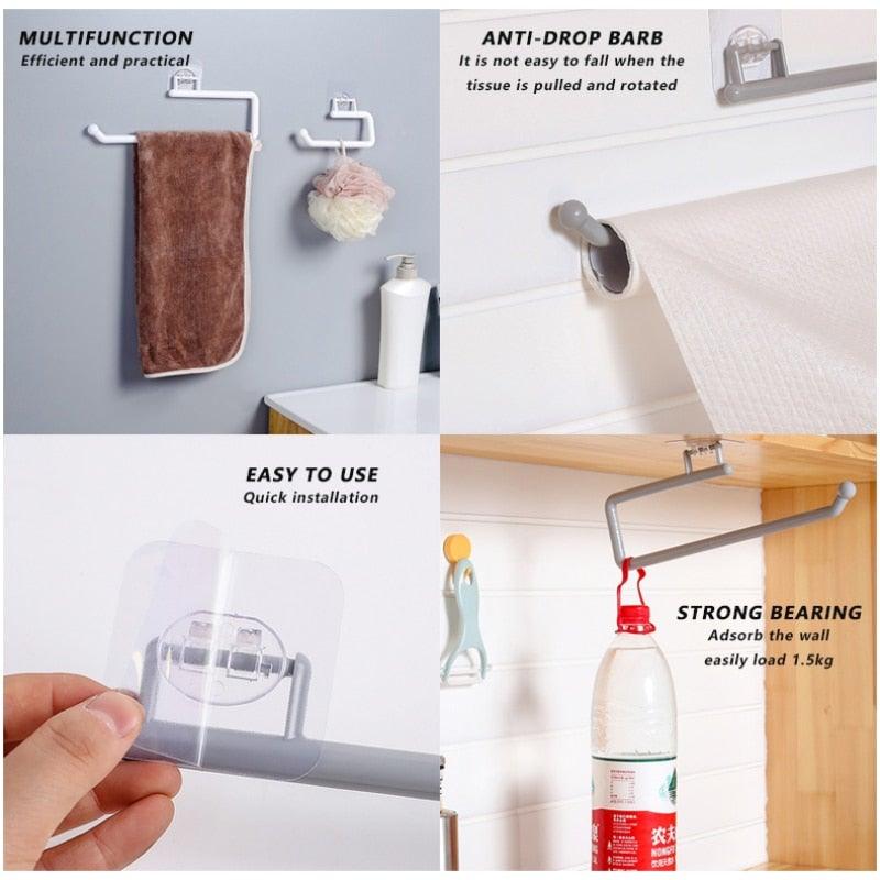 New Kitchen Paper Roll Holder Towel Hanger Rack