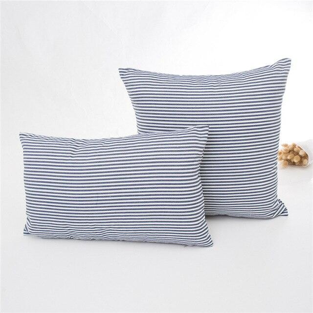 New Plaid Striped Polyester Cotton Cushion Cover Pillow Case
