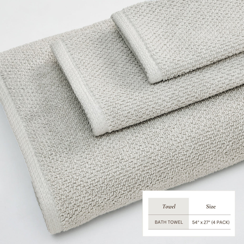 Cotton Textured Bath Towel Set