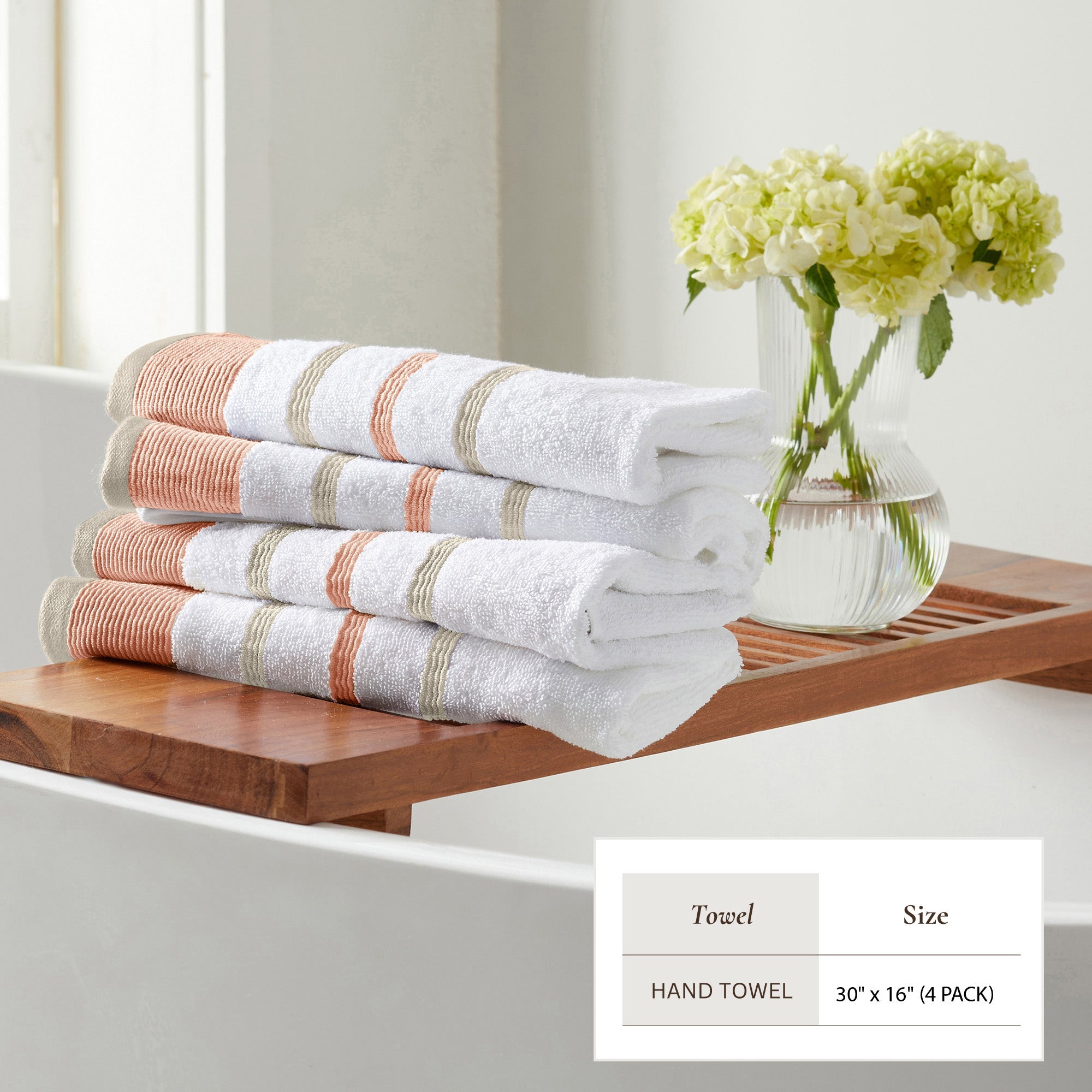 Decorative Cotton Stripe Bath Towel Set