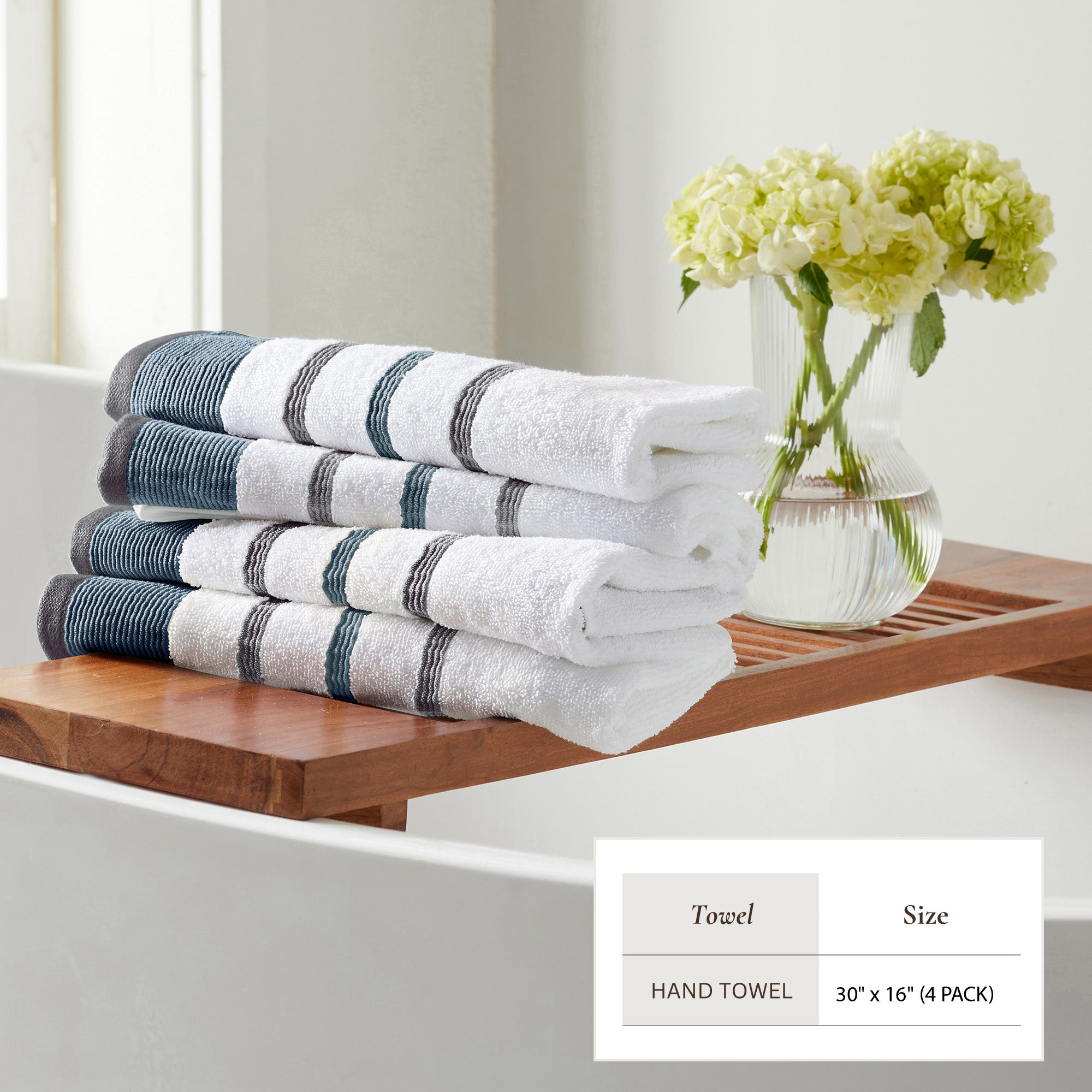Decorative Cotton Stripe Bath Towel Set