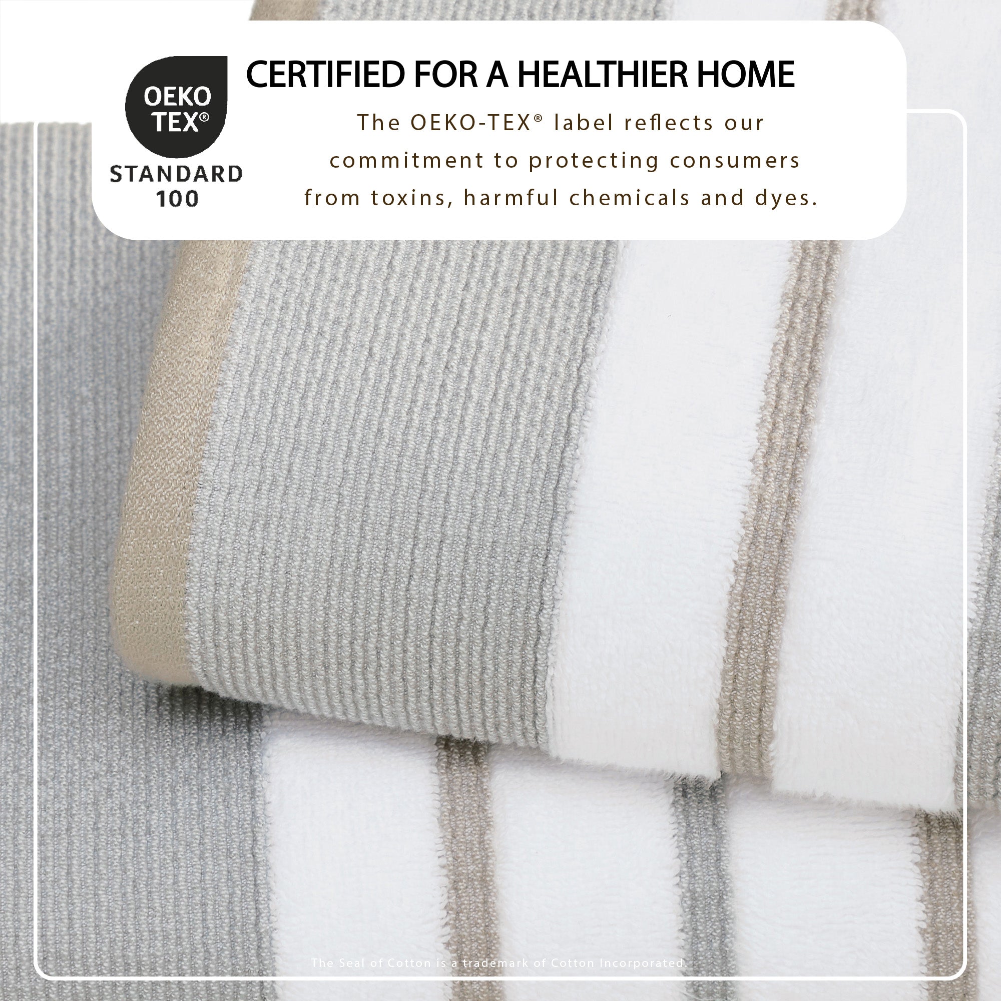 Decorative Cotton Stripe Bath Towel Set